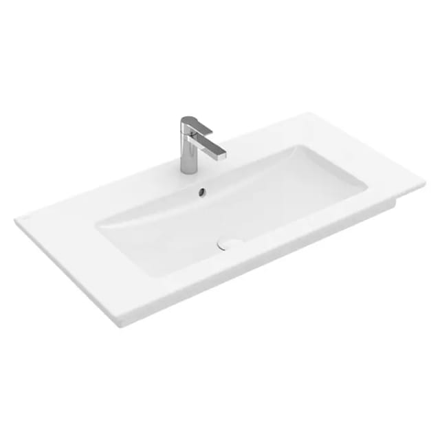 Villeroy&boch - Schrankwaschtisch Venticello 1000x500mm rechteckig 1 Hahnloch mit Überlauf Weiß Alpin