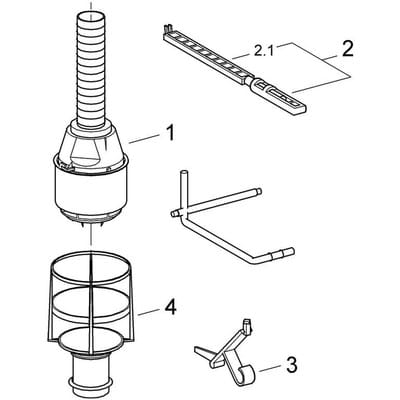 Grohe Umrüstgarnitur, einschließlich Ablaufventil 3/8", für Start&Stopp Betätigung, Chrom
