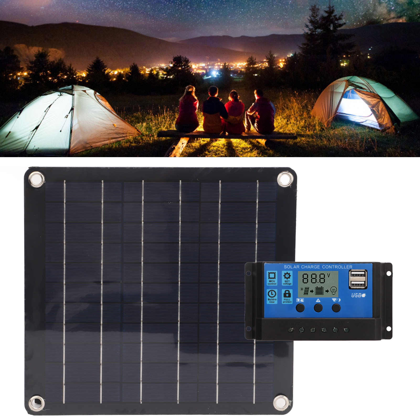 Batterieregler-kit Für 10w, 18v Polykristallines Solarpanel, Für Tragbare Energiespeicher