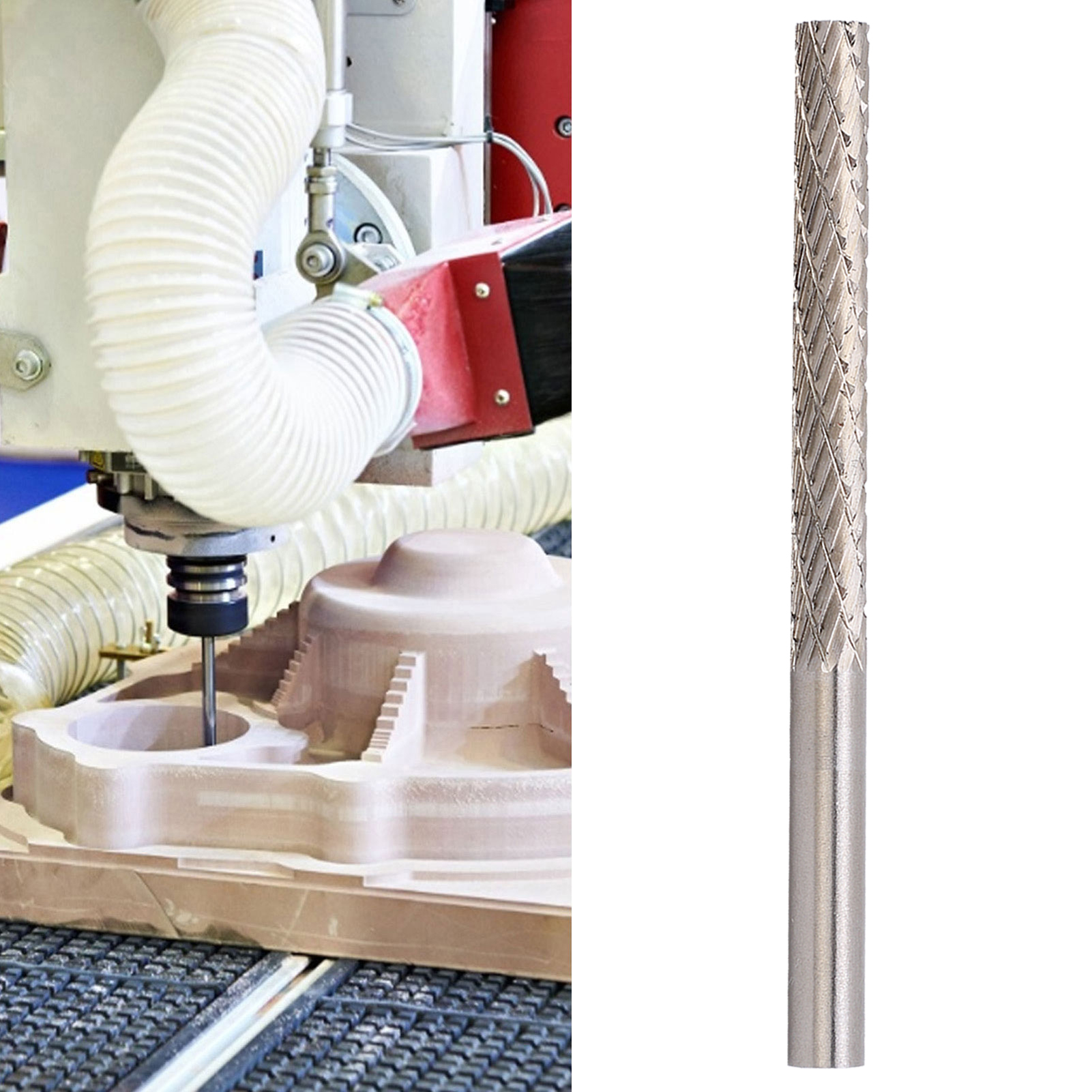 Doppelprofil-rotationsfräser Für Metall- Und Holzbearbeitung, Schleifkopf, Rotationsgravierfräser, 6 X 6 X 50 X 80 Mm