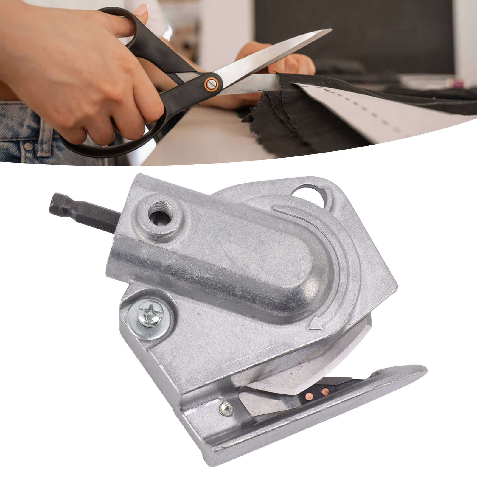 Elektrische Bohrmaschine Zur Stoffschere Umfunktioniert, Stoffschneidemaschine, Tragbarer Stoffschneider, Papierschneidekasten