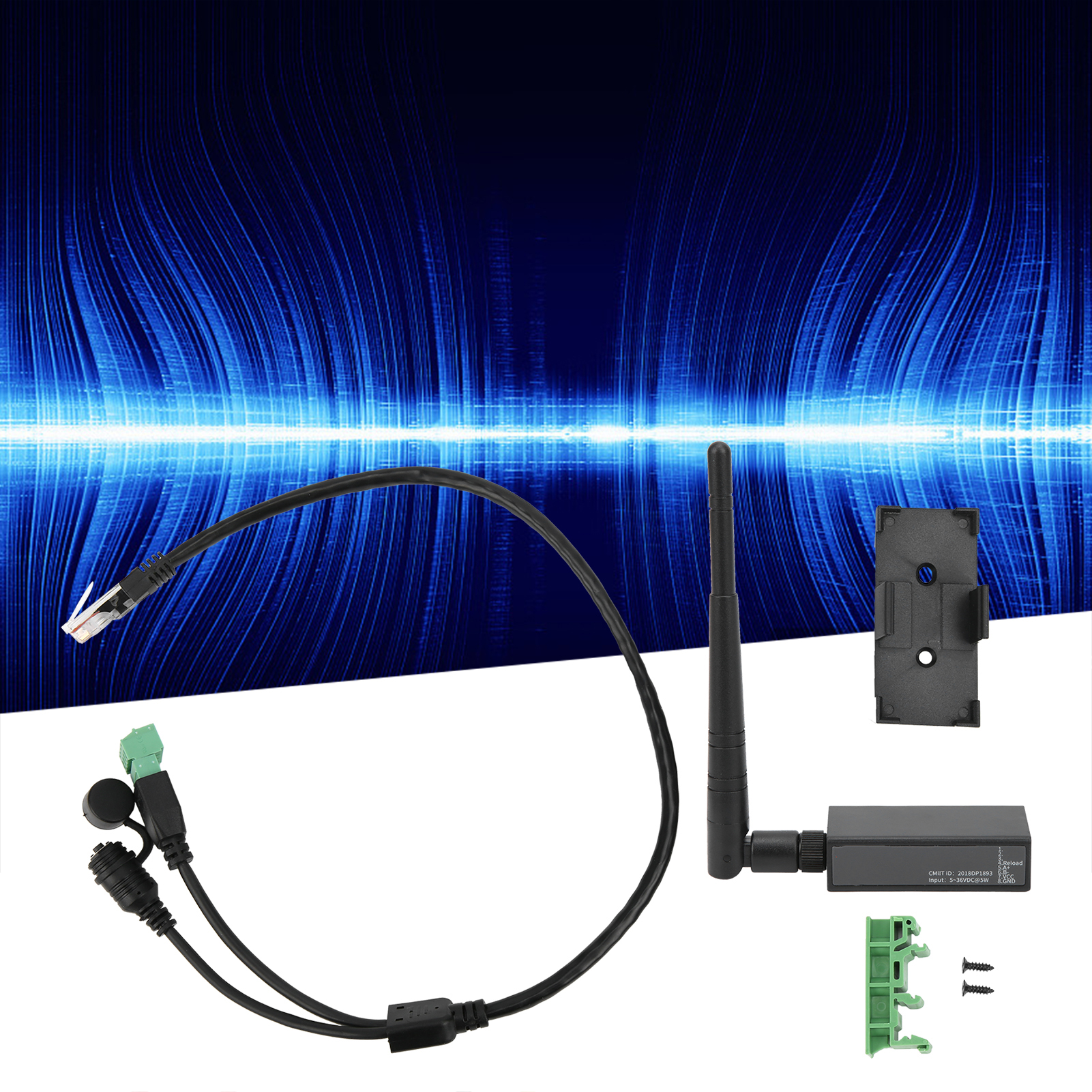 Rs485 Zu Wi-fi-funkmodul (rj45-schnittstelle), Serieller Server, Kompaktes Format, 5-36 V Dc-stromversorgung.