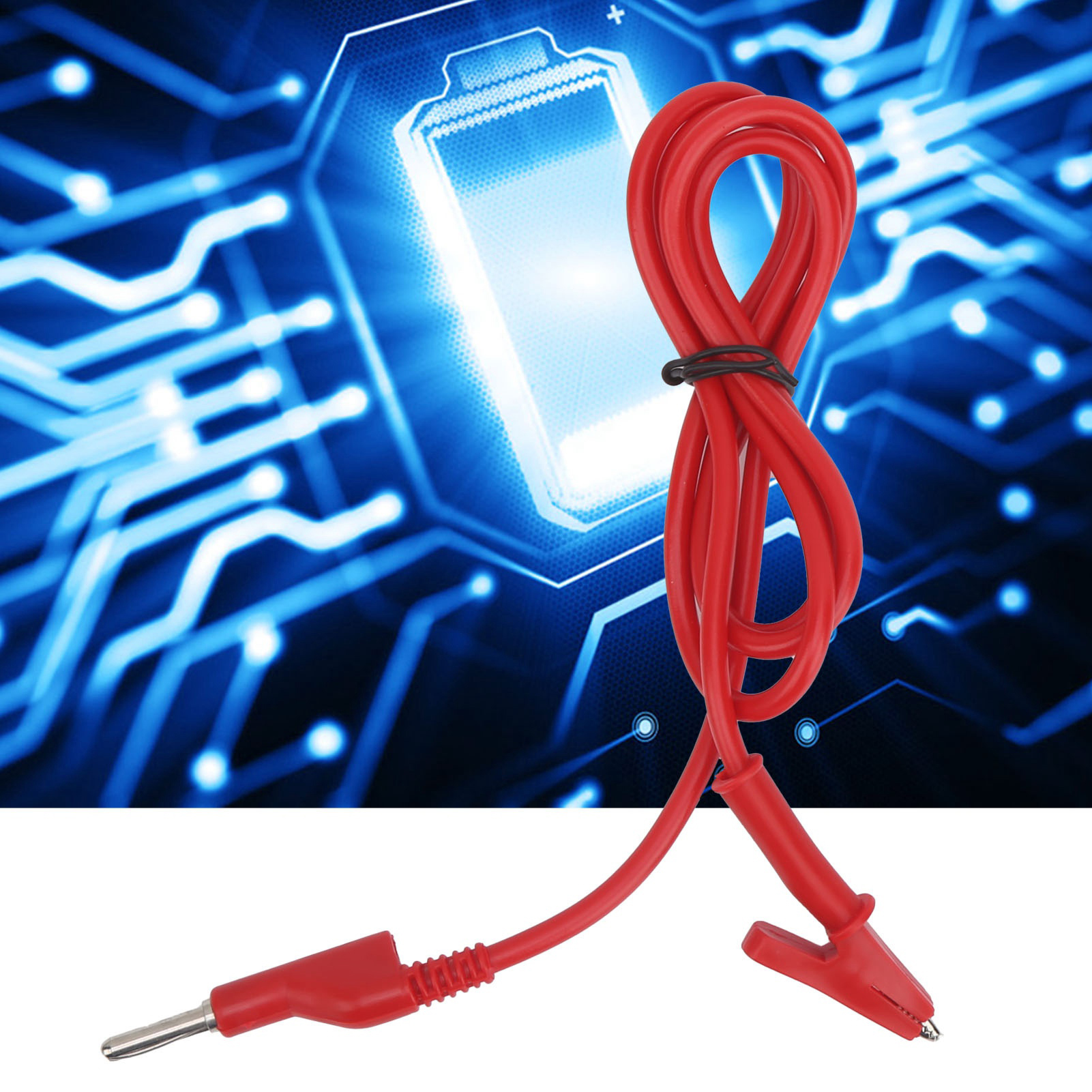 Multimeter-messspitzen, Krokodilklemmen-prüfanschluss, 4-mm-bananenstecker, 10-a-silikonkabel, Rotes Prüfkabel.