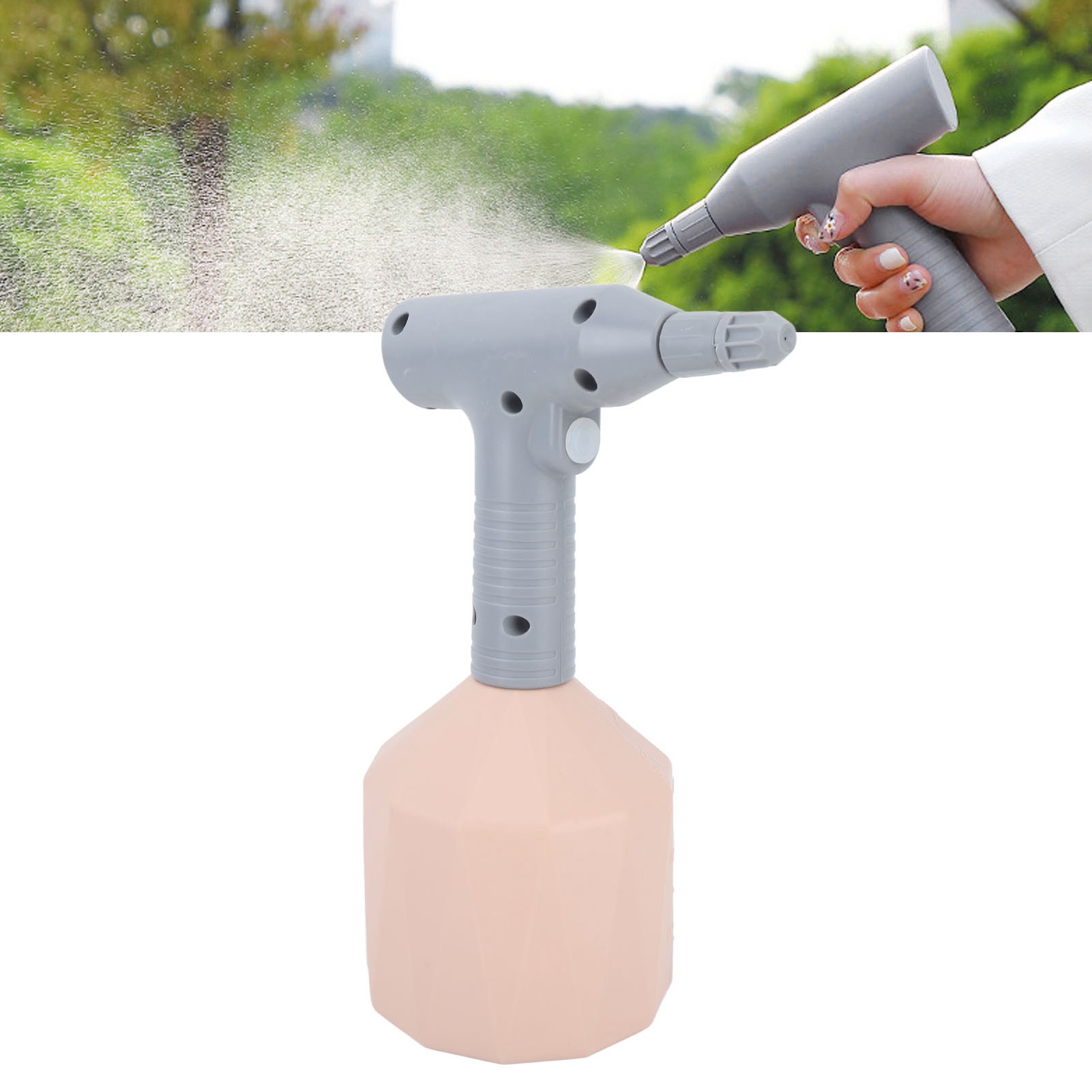 Tragbare Elektrische Gießkanne, Bewässerungsgerät Für Den Hausgarten, Automatische Gießkanne, Desinfektionssprüher, Rosa.