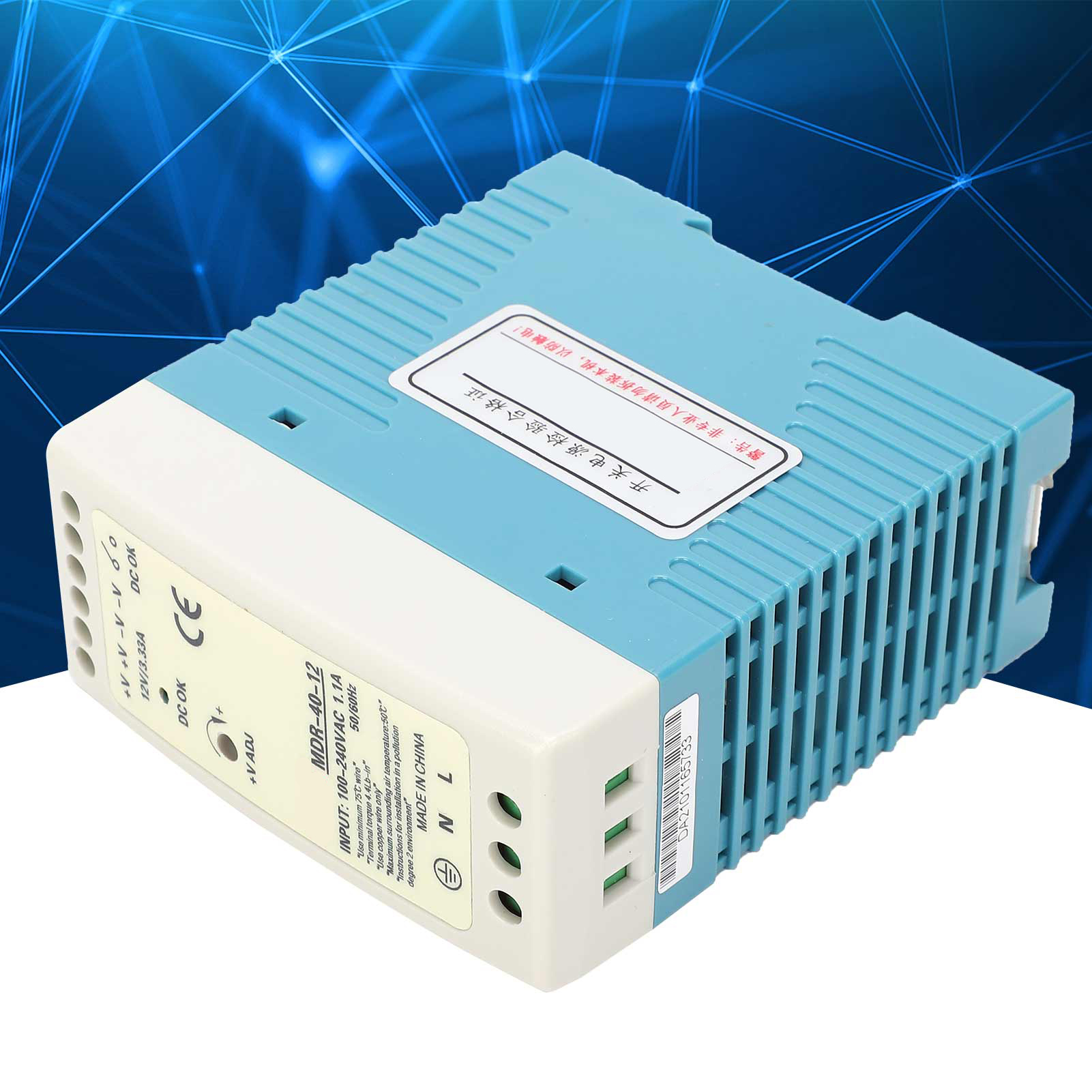 Berm@mdr-40-12 40 W, Einzelausgang, Ultradünne Schiene, Industriequalität, 100–240 V Ac Eingangsspannung