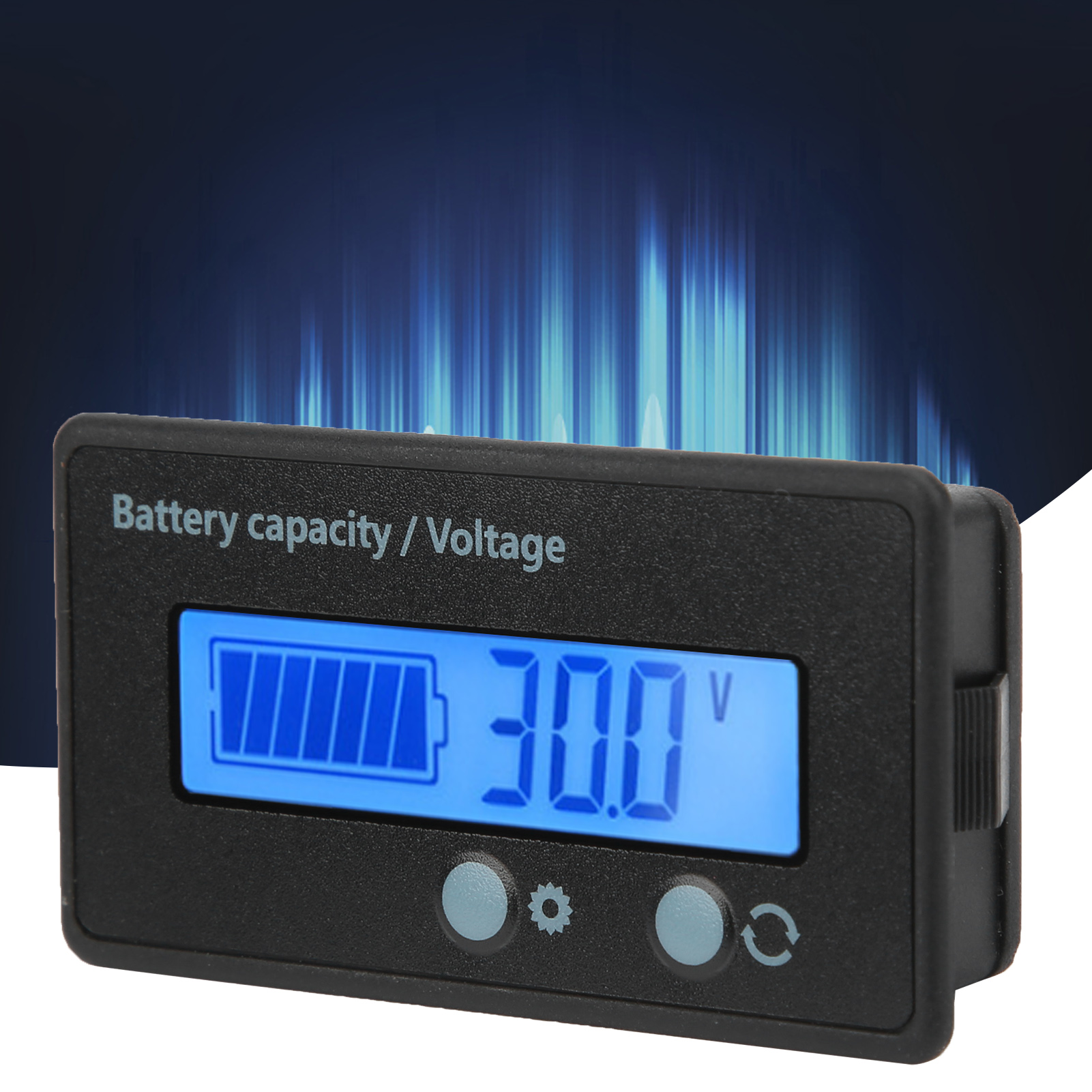 Dc10-100v Leistungsanzeige, Lcd-wattmeter Mit Blauer Hintergrundbeleuchtung.