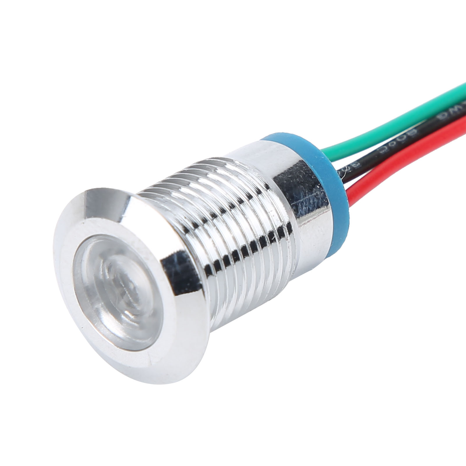 Vier Sets Werden Zusammen Verkauft, 12 Mm Wasserdichte Metall-zweifarben-led-anzeigeleuchte, 110-220 V Rot/grün.