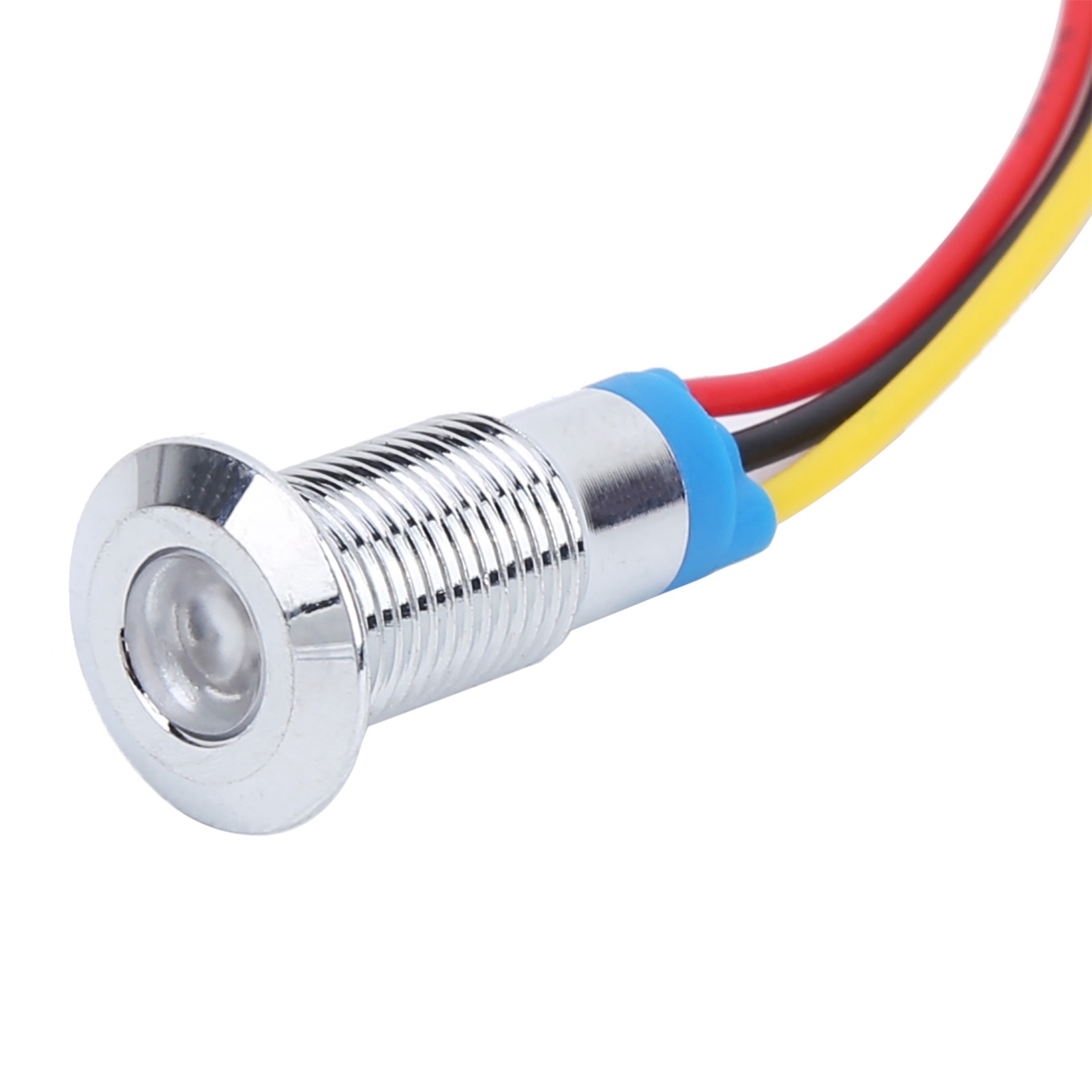 Vier Sets Werden Zusammen Verkauft, 12-24v, 8mm Wasserdicht, Zweifarbige Led-metallanzeigen (rot Und Gelb).