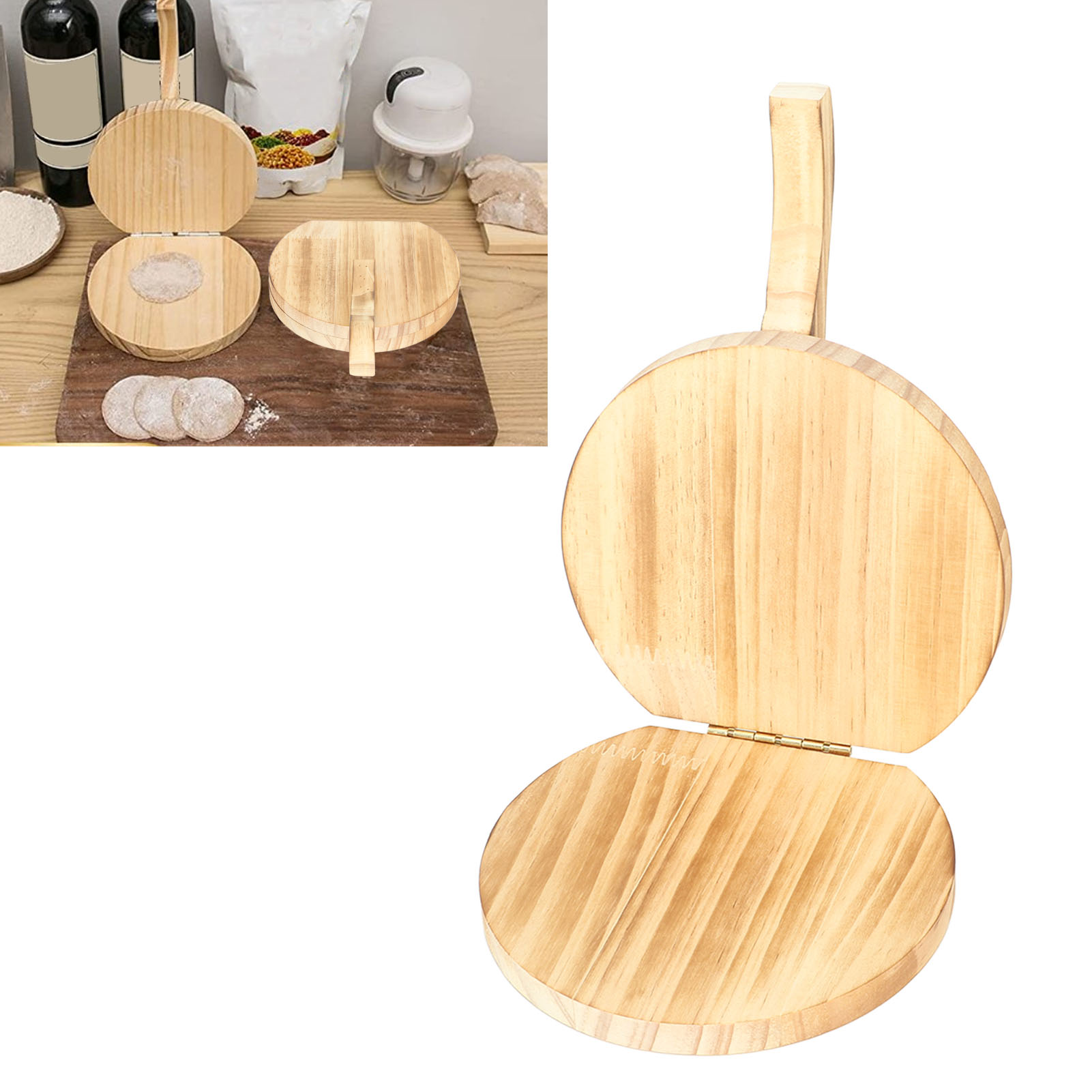Holzwerkzeug Zum Auspressen Von Teig, Maismehlpfannkuchenpresse, Holzwerkzeug Zur Herstellung Von Ravioliteig