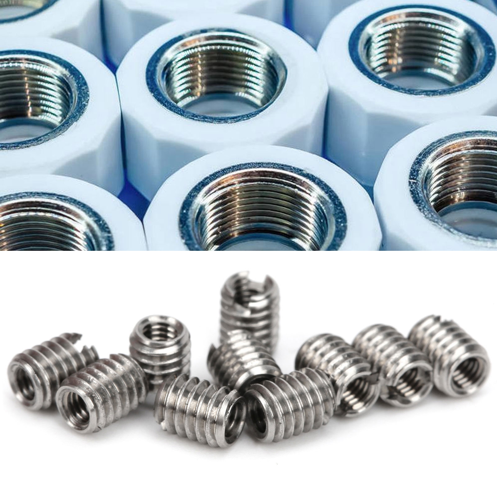 Packung Mit 10 Reduziermuttern Für Innen-/außengewinde: Innengewinde M2,5 X 0,45, Außengewinde M4 X 0,7, Länge 5 Mm
