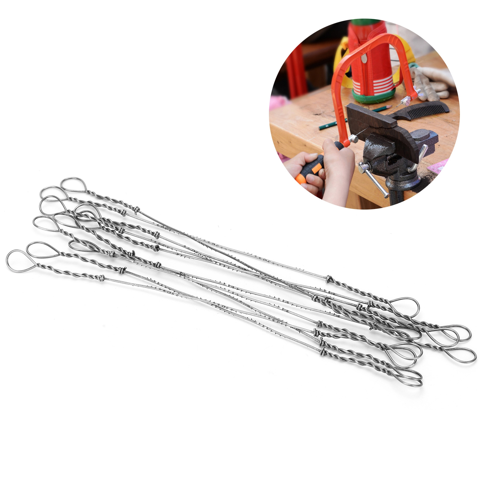 Packung Mit 10 Multifunktionalen 130-mm-drahtsägen Mit Kleinem Sägeblatt.