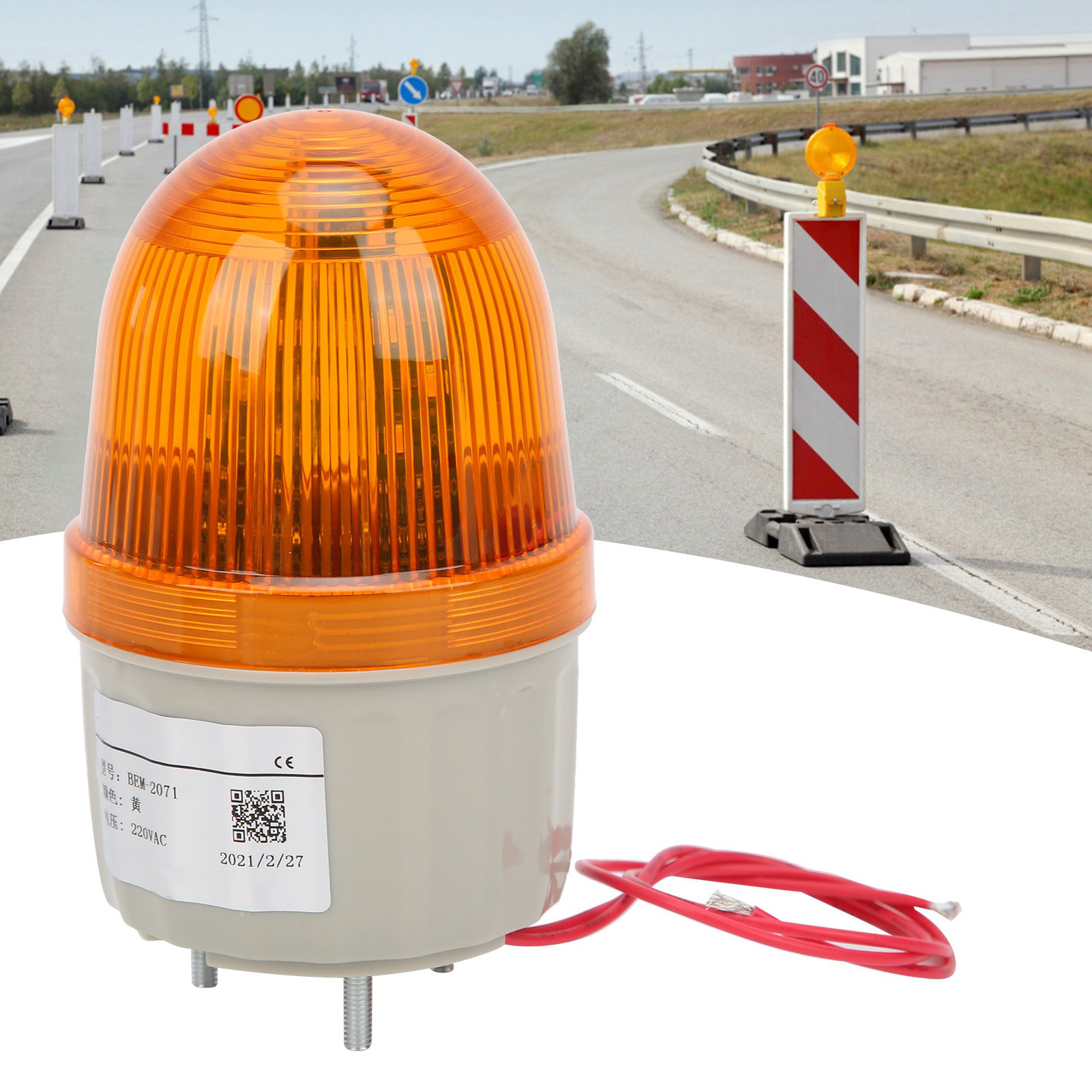 Berm® Bem-2071 Dreh-/blink-led-anzeigeleuchte, 220 V Wechselstrom, Gelb Oder Orange
