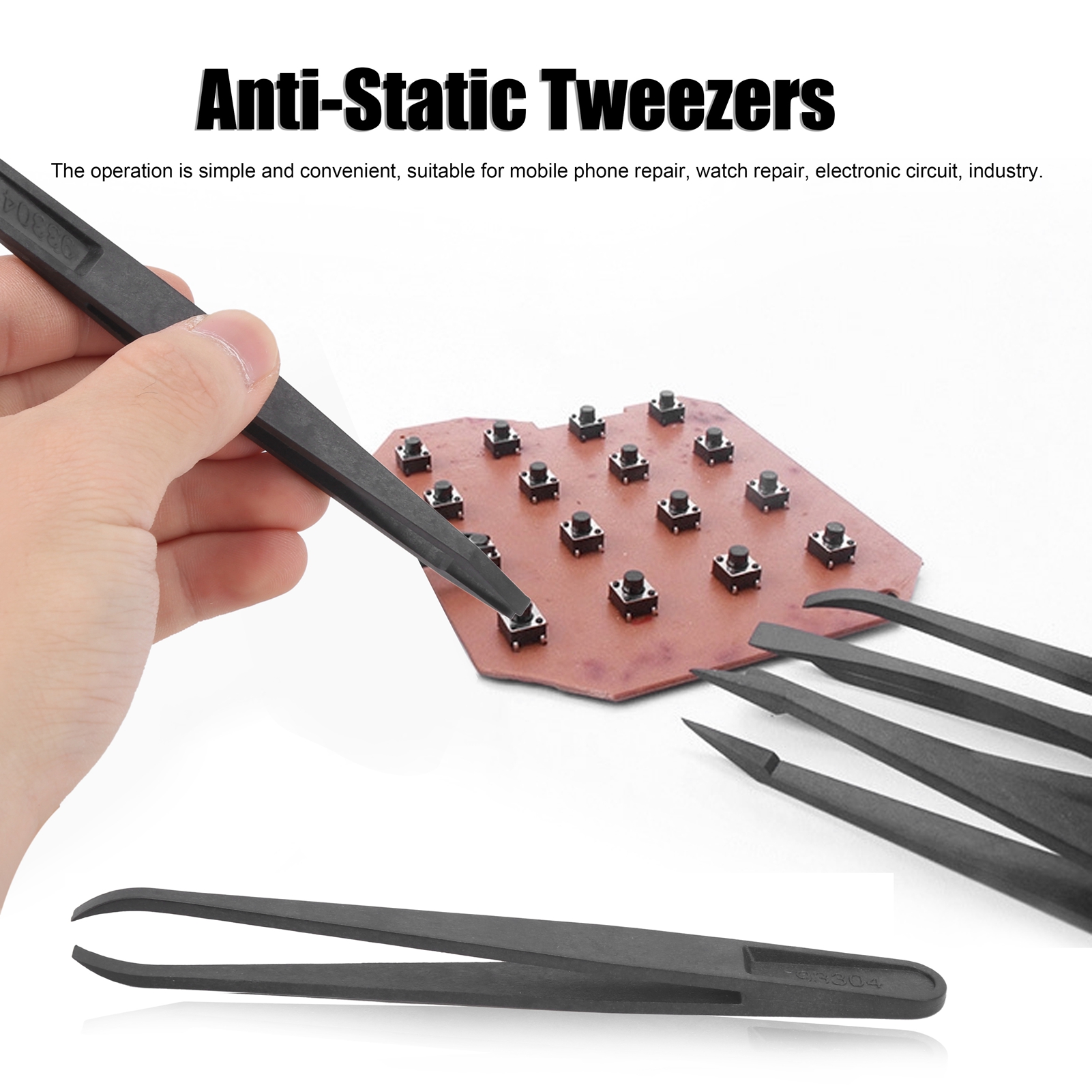 93304 Antistatische Pinzette Aus Kohlefaser