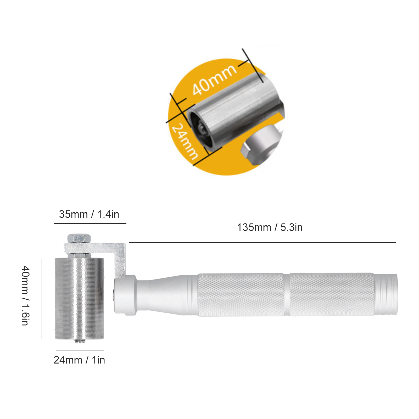 Tapetenrolle Aus Edelstahl, Typ B, 40 Mm
