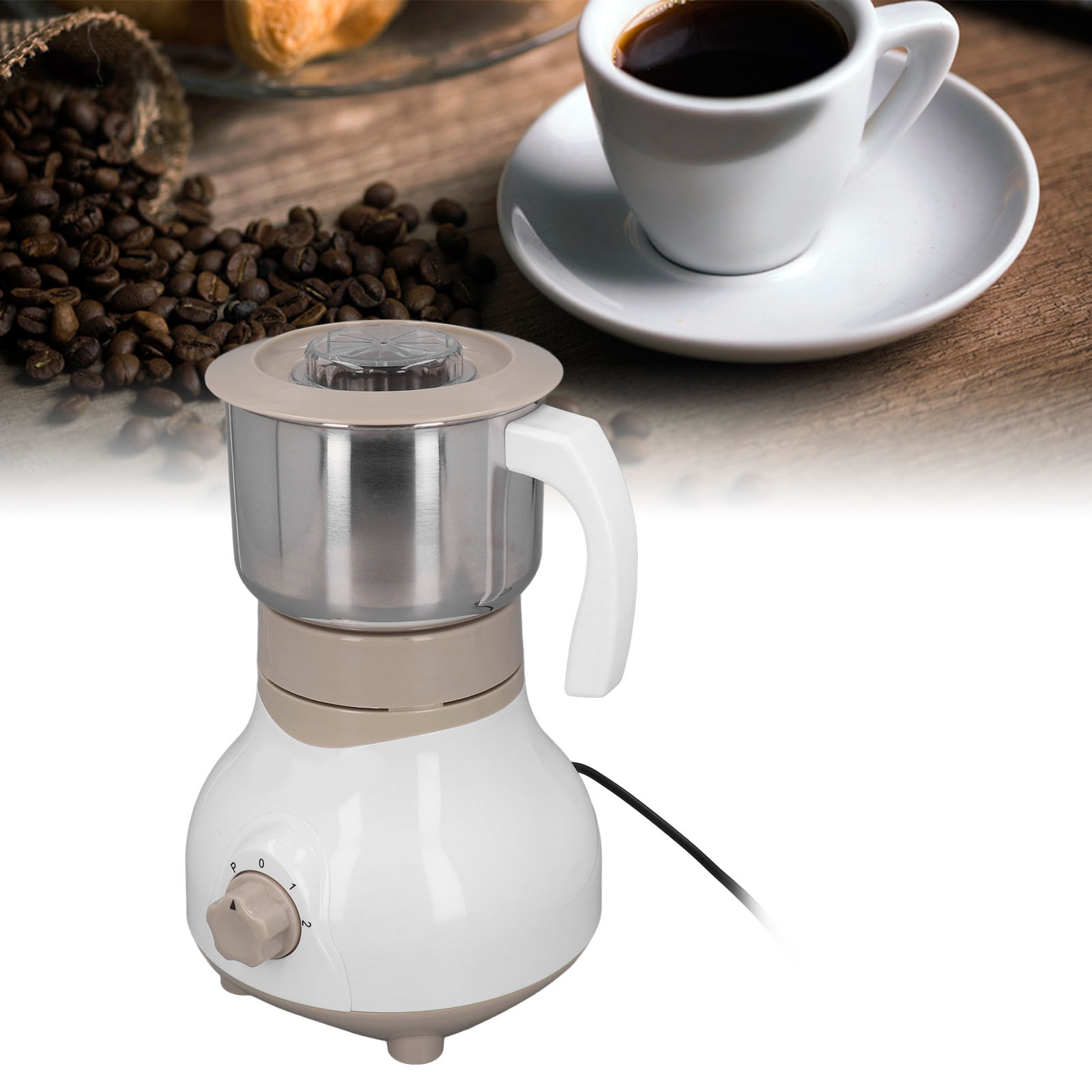 Elektrische Kaffeemühle (200 W) Für Den Heimgebrauch, Kleine Elektrische Trockenmühle, Tragbare Getreidemühle, Europäischer Standard 220 V