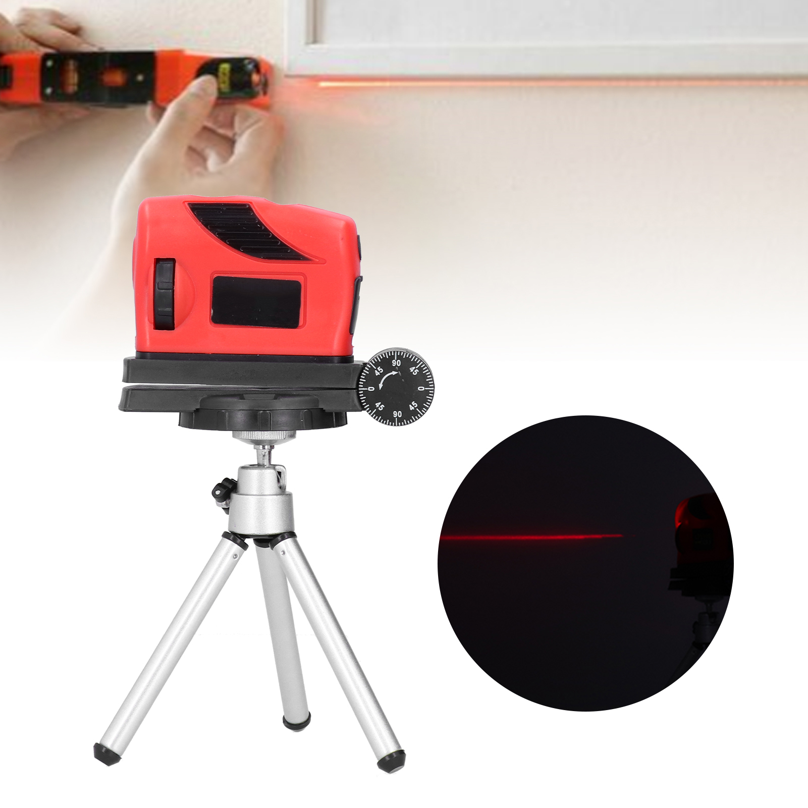 Empfohlenes 4-in-1-laser-nivelliergerät, Multifunktionales Rotes Laserlinien-nivelliergerät Mit Stativ, 3 V
