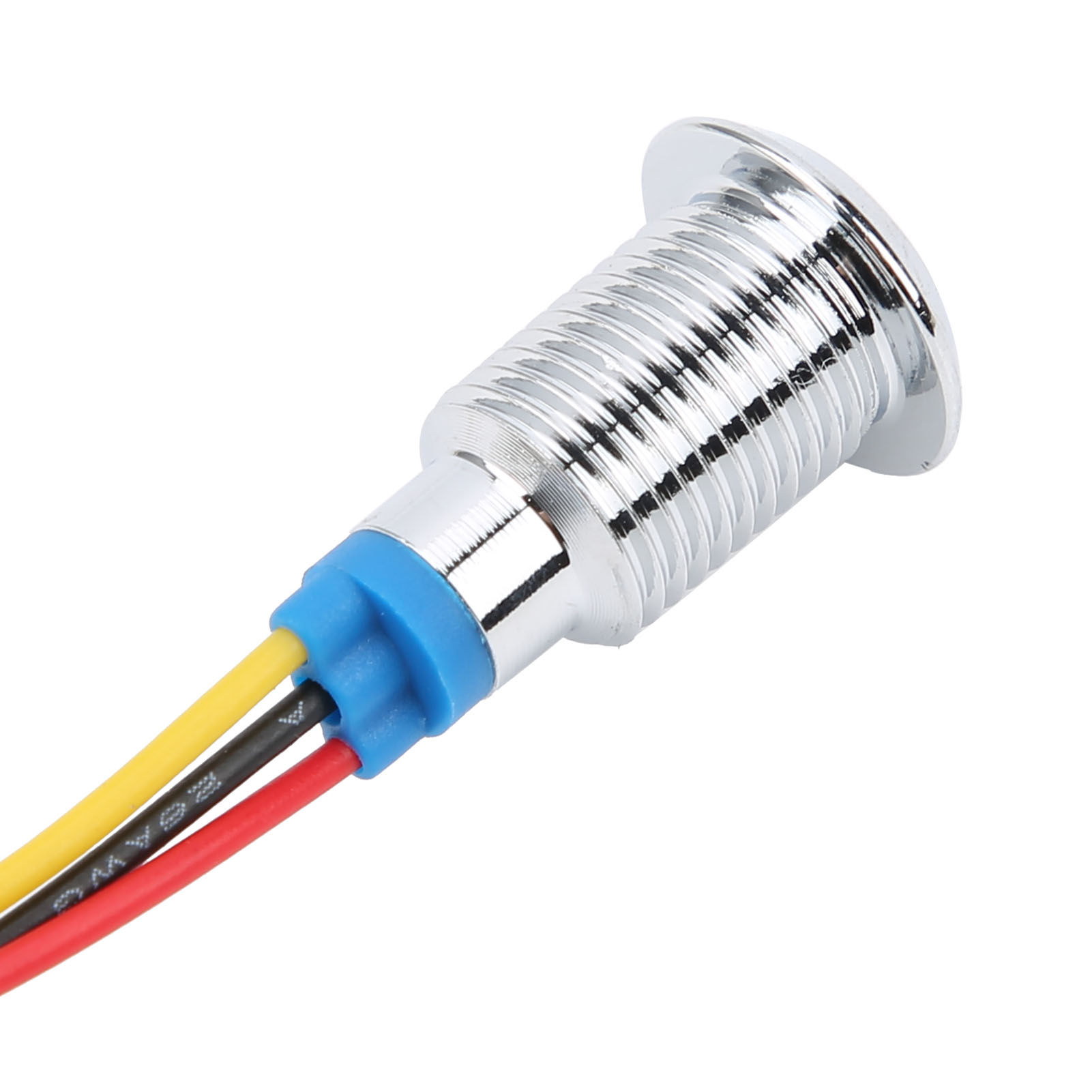 Vier Sets Werden Zusammen Verkauft, 10 Mm Wasserdichte Metall-led-anzeige In Zwei Farben, Rot Und Gelb 3-6v.