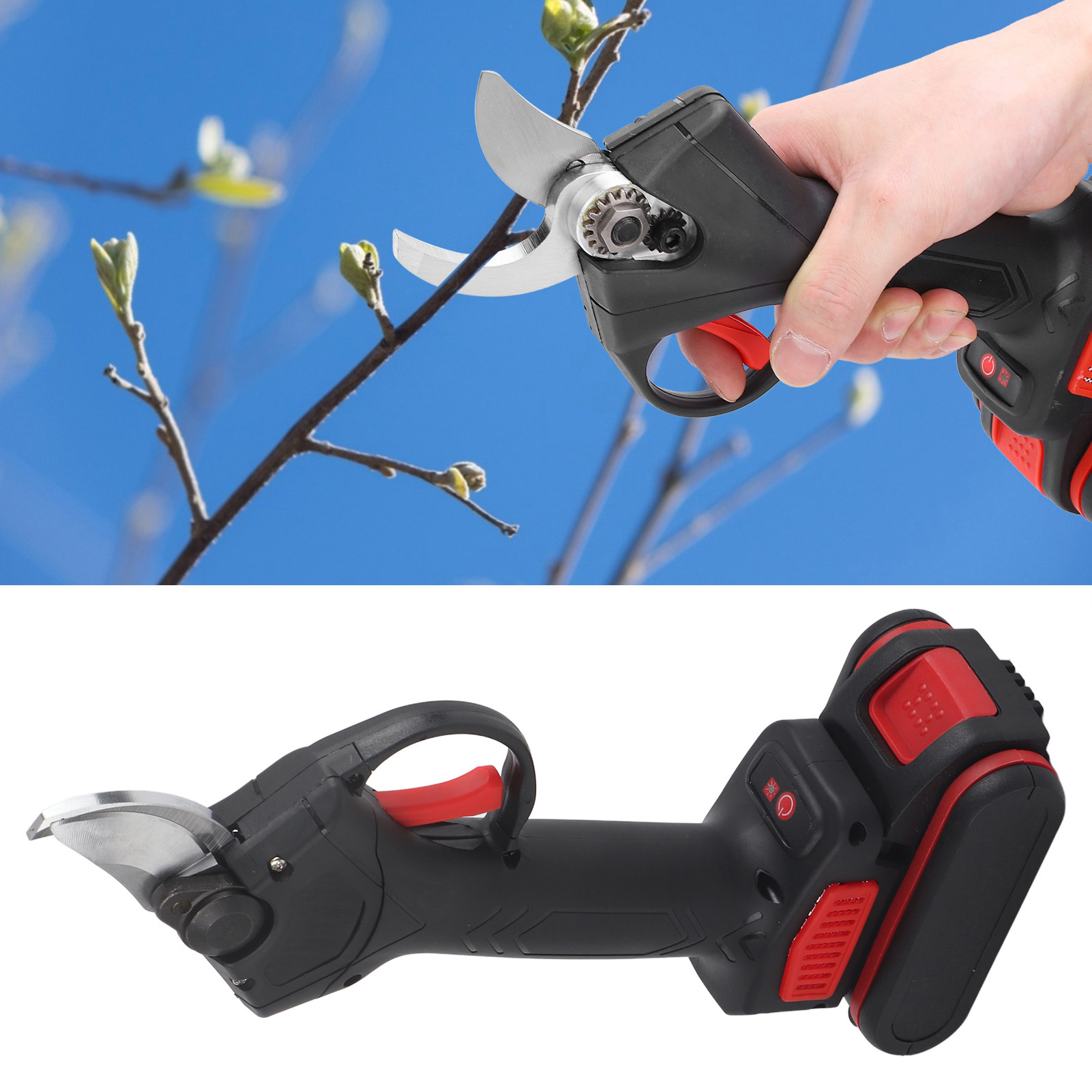 Elektrische Gartenschere, Wiederaufladbare Gartenschere Für Obstbäume, Leistungsstarke Lithium-akku-gartenschere, Europäischer Standard Ac100-240v.
