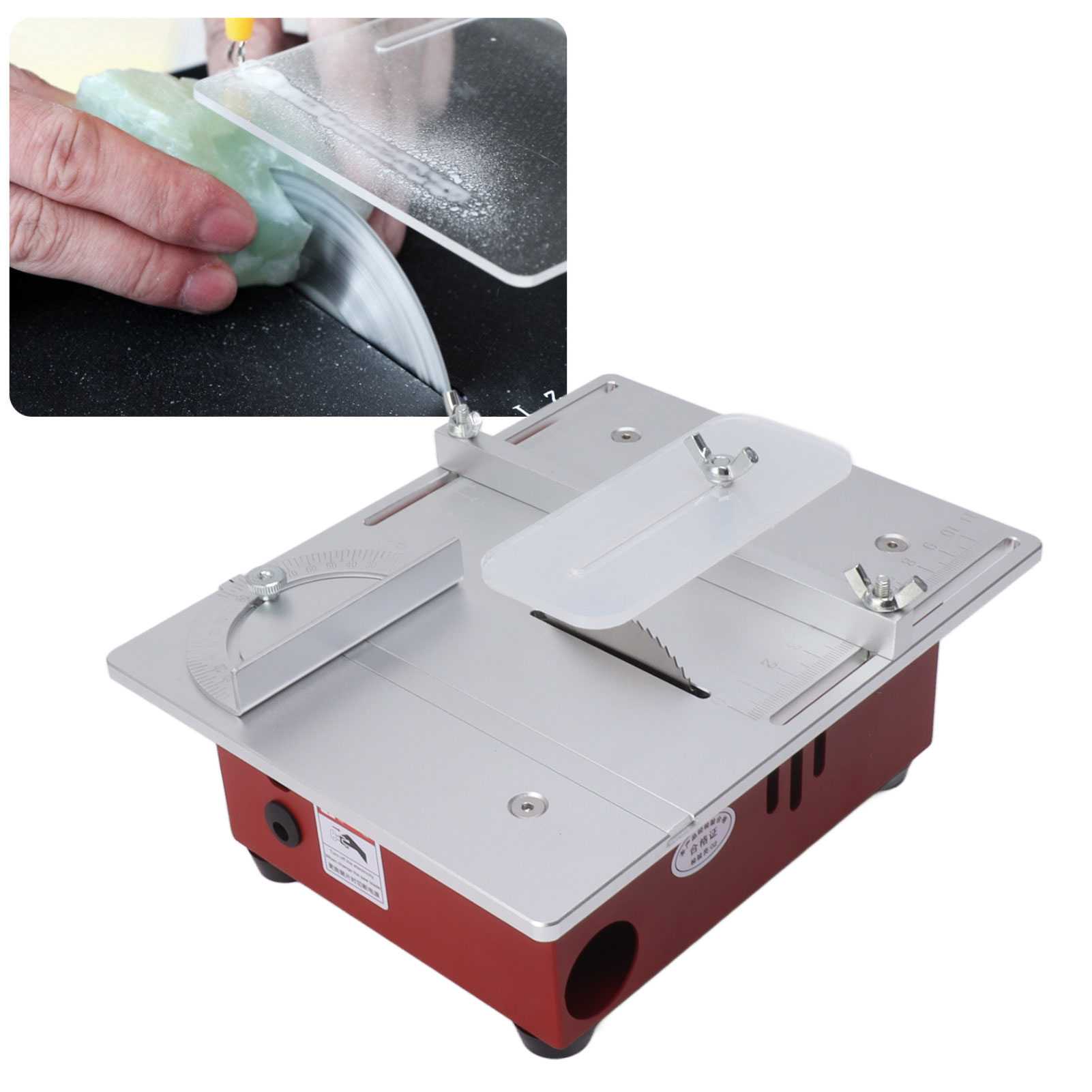 96-w-multifunktions-tischkreissäge, Heimwerkermodell, Präzisions-elektrosäge, Mini-aluminiumsäge, Kleine Haushalts-schneidemaschine, 110–240 V, T30 Hochleistungs-tischkreissäge