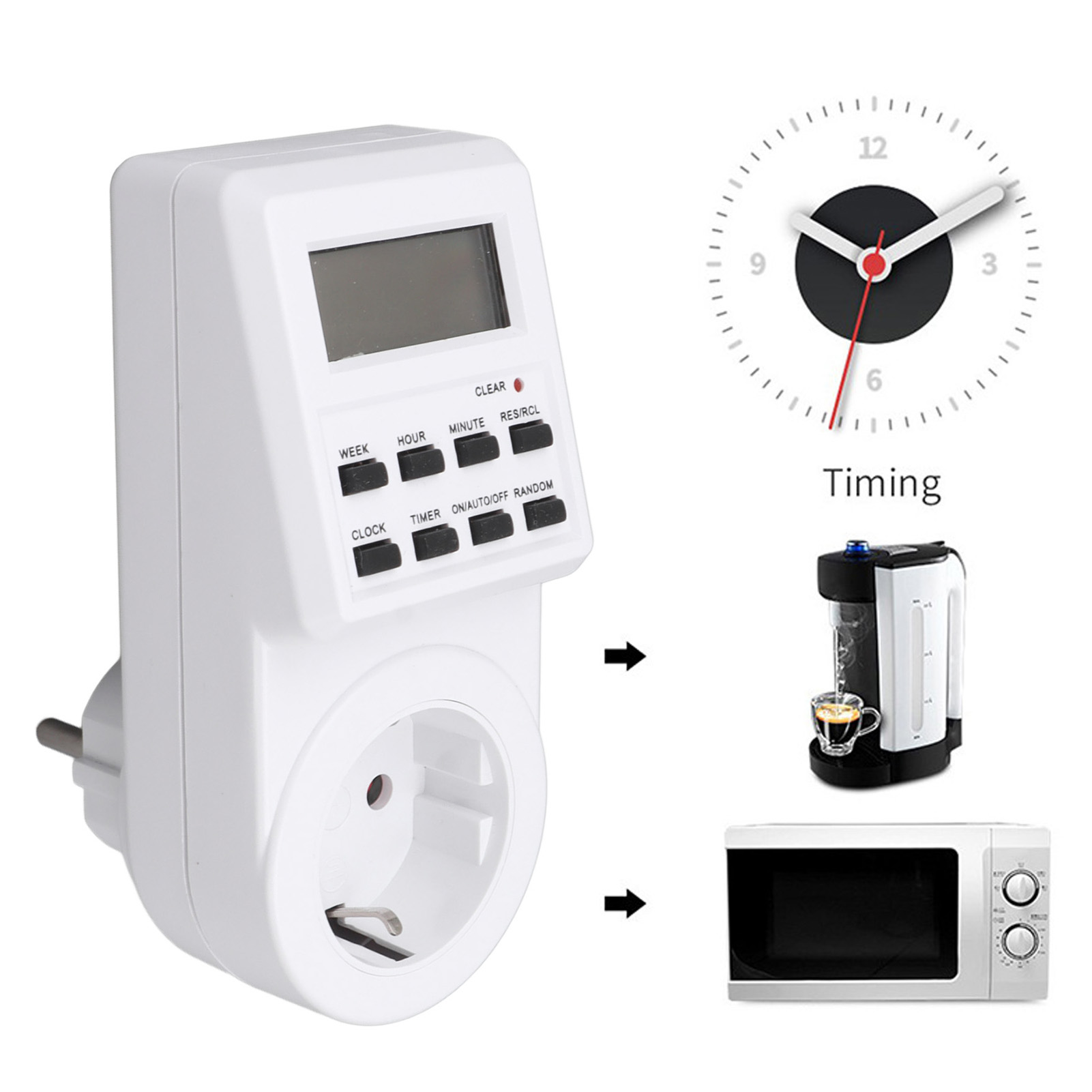 Batterieladeschutz-timer Für Elektrofahrzeuge, Automatische Abschaltung, Intelligenter Timer Mit Countdown-funktion, Europäischer Standard 230 V