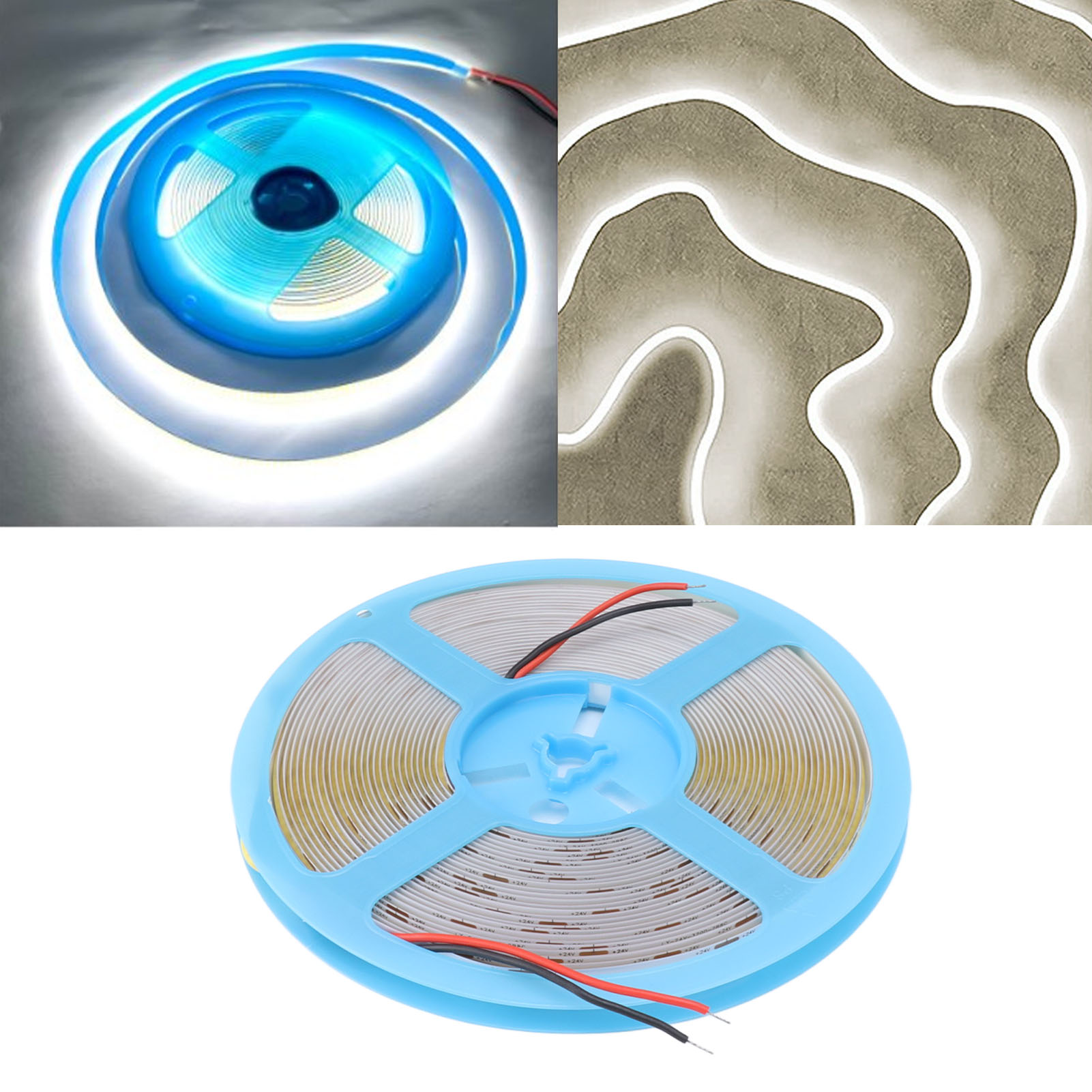 Cob-led-streifen, Niederspannung, Flexibel Und Selbstklebend, 10 M Länge, Geeignet Für Den Innen- Und Außenbereich, 6000 K Weißes Licht.