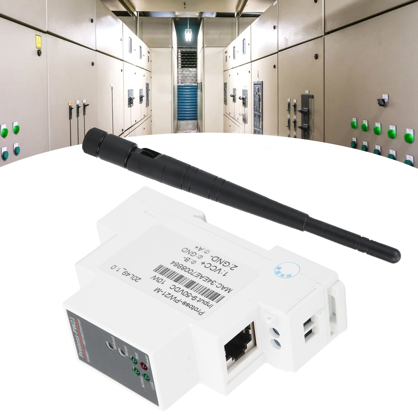 Rs485-seriell-server Zu Wi-fi/ethernet Modbus Tcp/ip Dc-netzteil 9-50v Dc