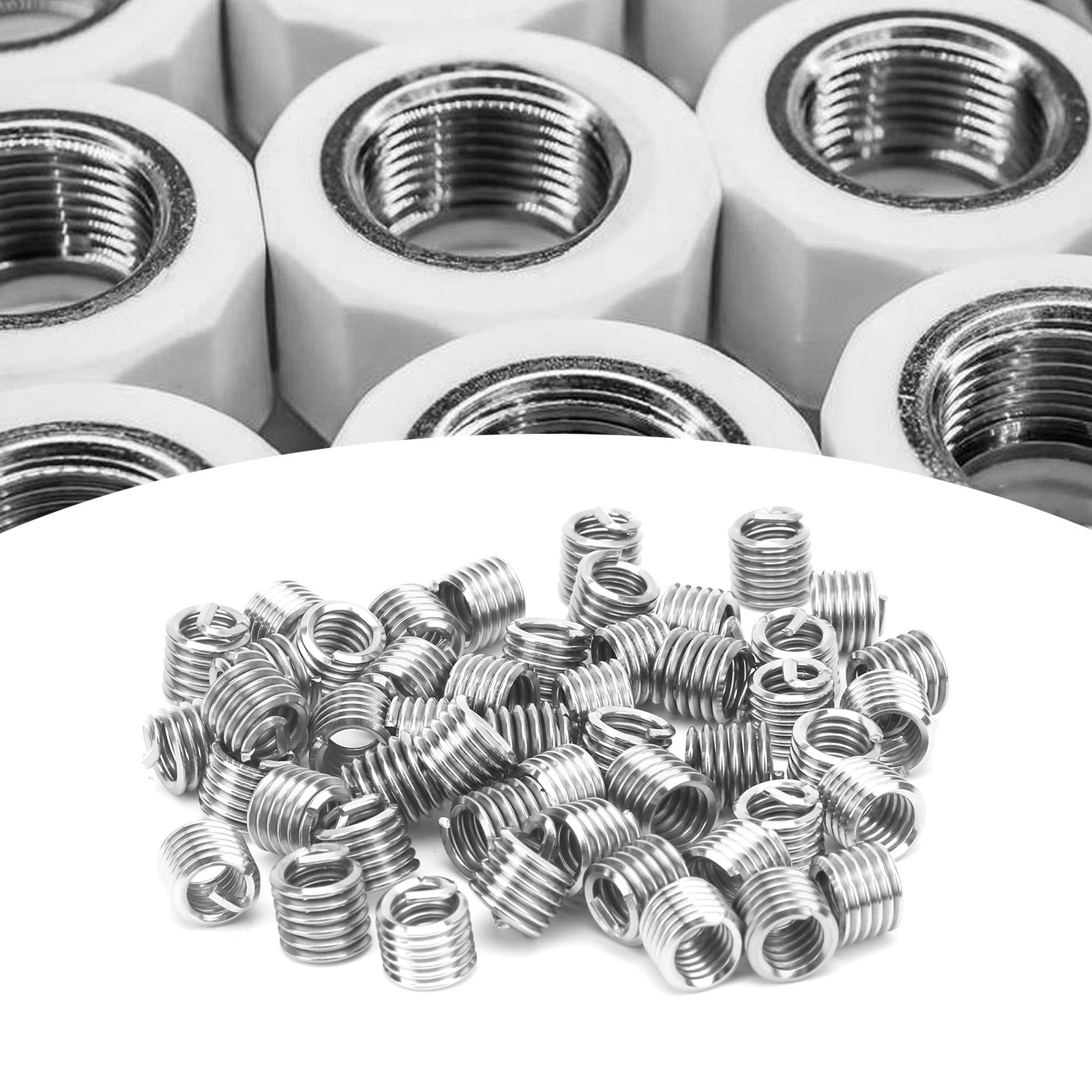 50 Us-standard-gewindeeinsätze Aus Stahl, 1/4"-20, 1,5d Gewindeschutz- Und Reparaturhülsen