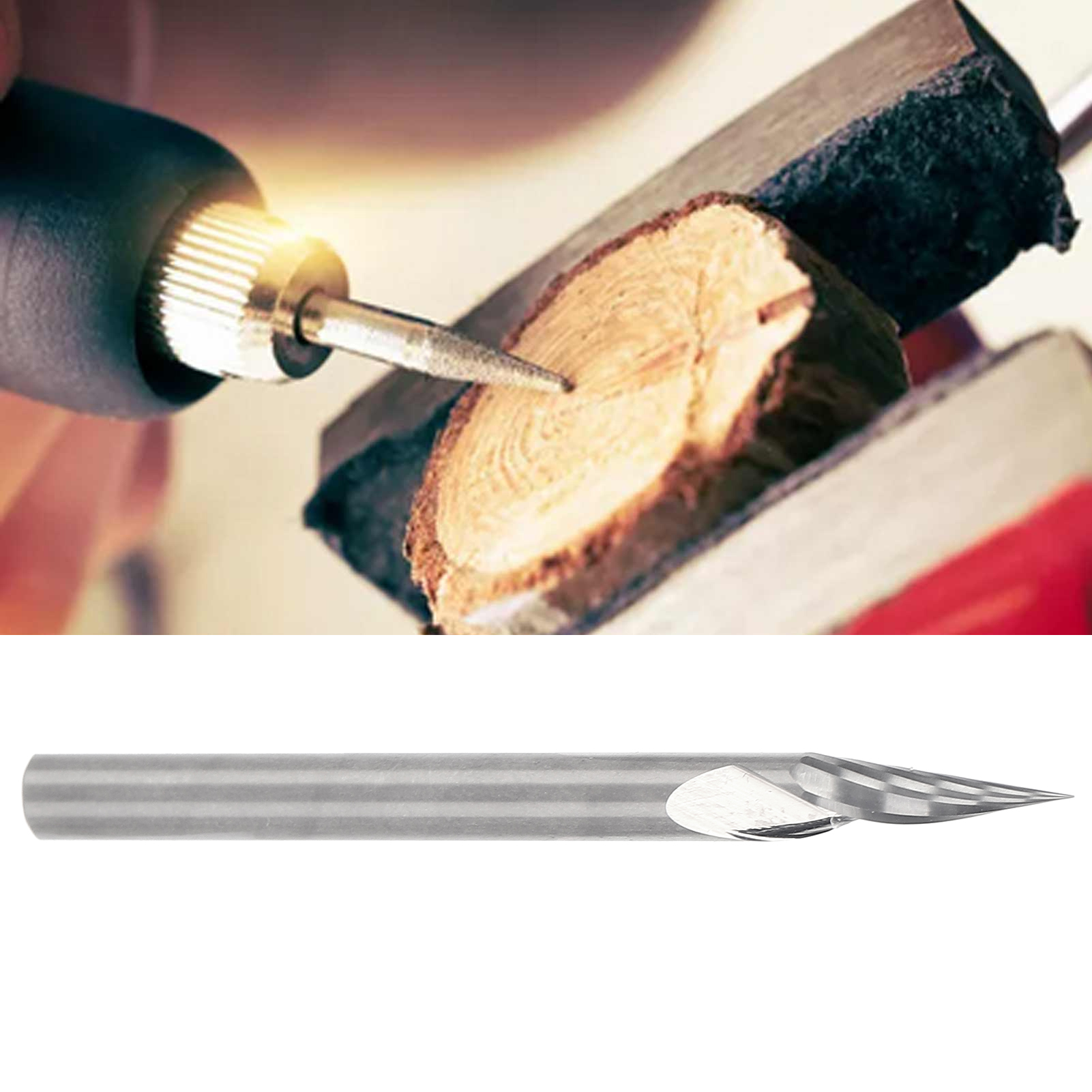 3,175 Mm Gravierfräser, 3,17520°0,140l, Für Holzgravurwerkzeuge.