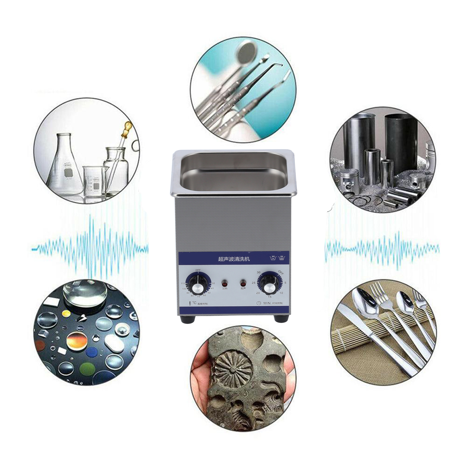 Jiemeng Jp-010 Mini-ultraschallreiniger Zur Reinigung Von Zahnärztlichem Zubehör (europäischer Standard 220 V)