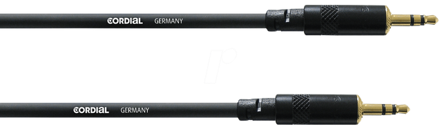 Cordial - cfs 3 ww Klinke Klinken Verbindungskabel [1x Klinkenstecker 3.5 mm - 1x Klinkenstecker 3.5 m