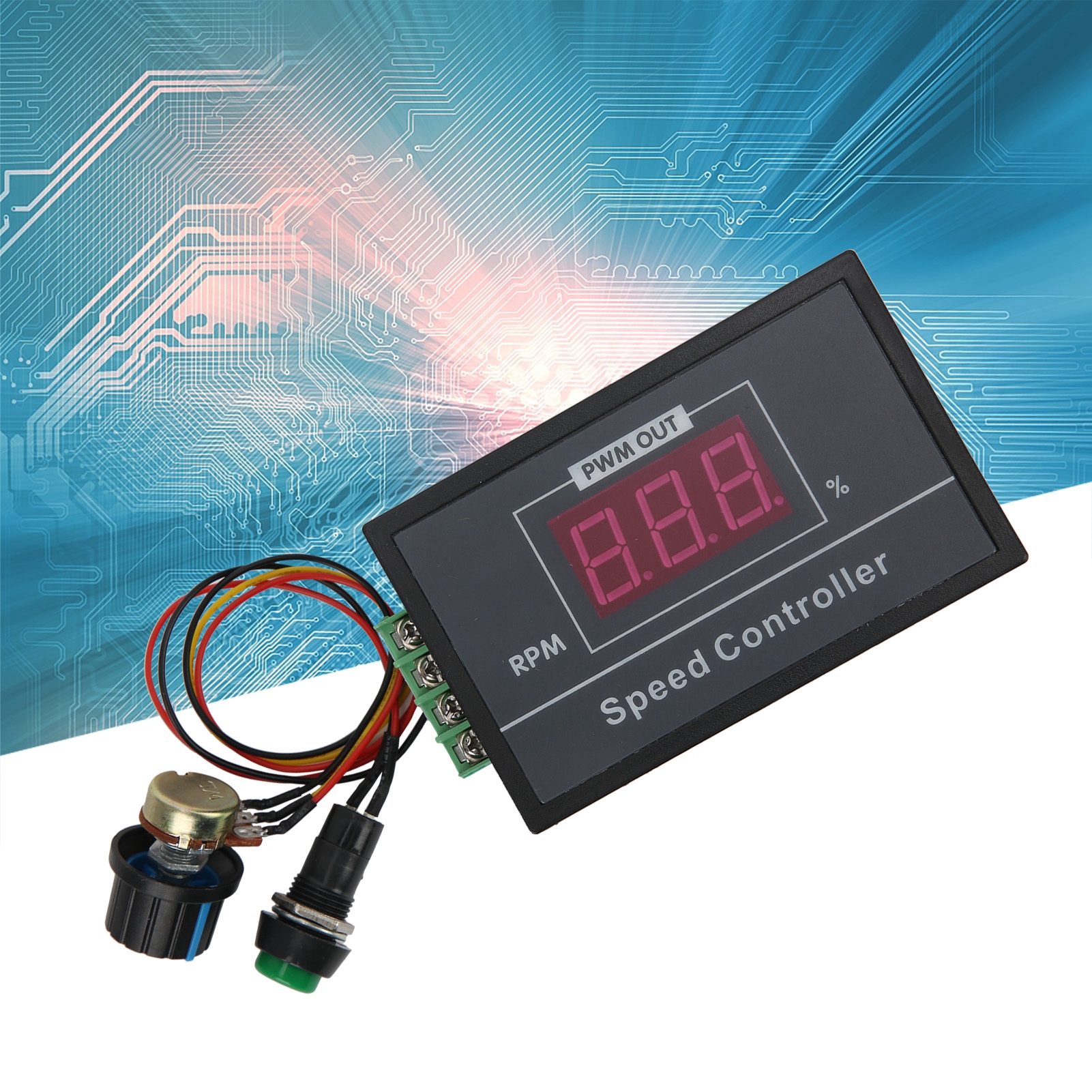 Qa-26s Mikro-pwm-gleichstrommotor-drehzahlregler, 6 V, 12 V, 24 V, 48 V, Variable Drehzahl, Mit Schalter Und Präsentationskoffer.
