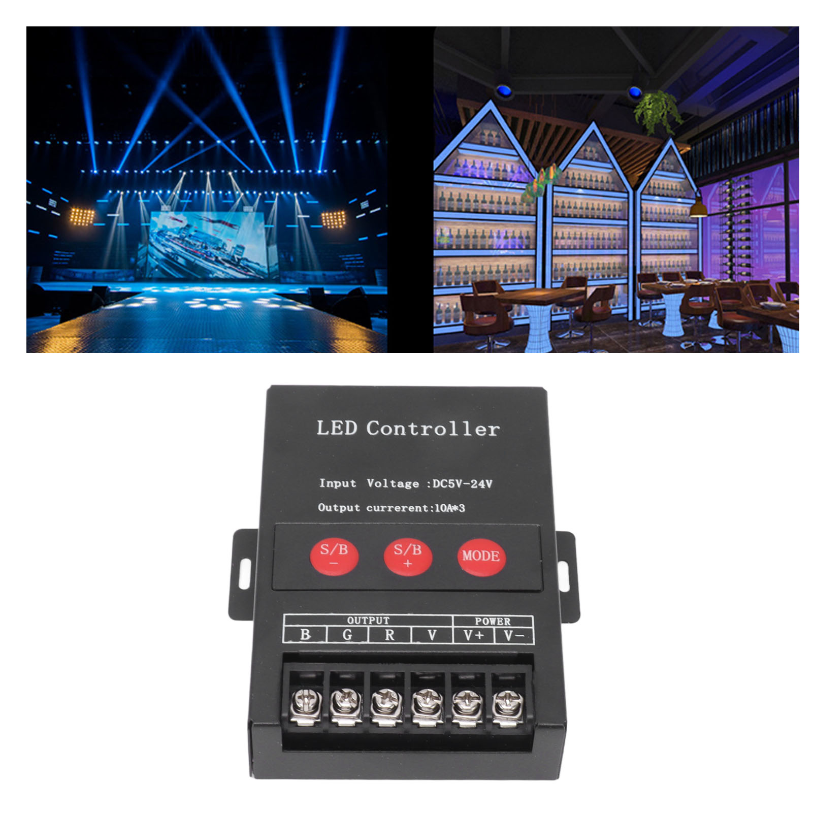 Kabelloser Rgb-controller Mit Metallgehäuse, Hochleistungs-controller Mit Metallgehäuse, Siebenfarben-led-controller