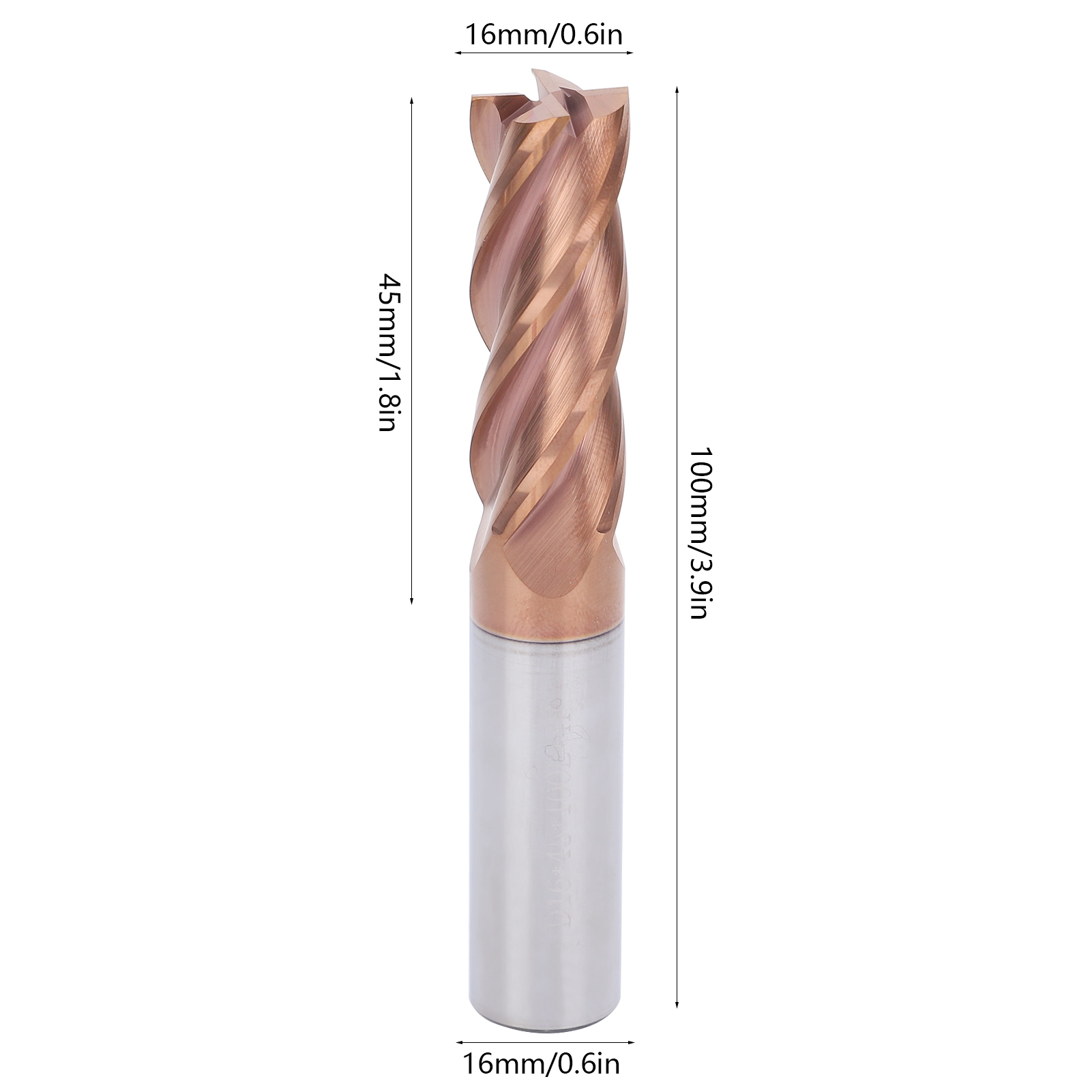Hartmetall-schaftfräser, 3-schneidiger Schaftfräser Für Aluminium, Hartmetall-schaftfräser, Cnc-schneidwerkzeug, Cnc-schaftfräser, 1610016d