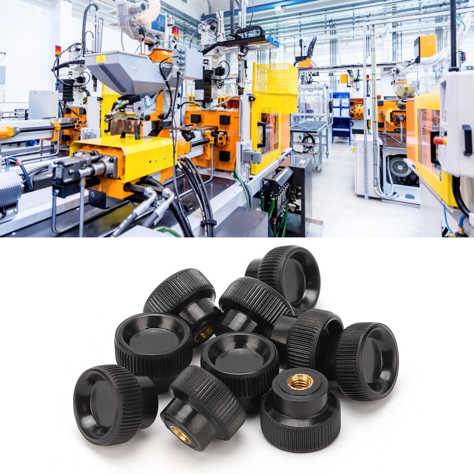 10 Schwarze Manuelle Spannknöpfe Für Industriedrehmaschinen, Griff Für M520 Scheibenmutter