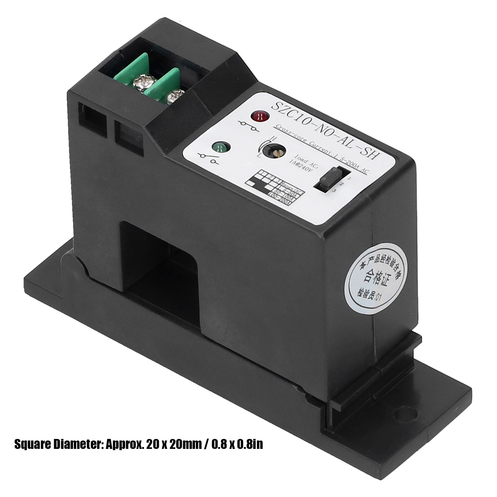 Strommessschalter 1,5–200 A, Stromwandler Szc10-no-al-sh