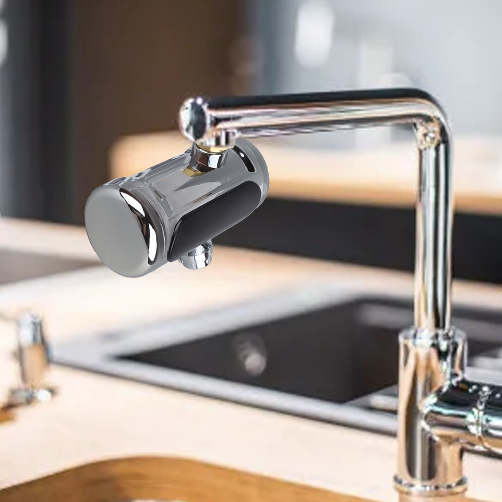 Keine Installation Erforderlich. Elektrischer Wasserhahn, Kleiner Küchenwassererhitzer, Sofort-heißwasserhahn, Edelstahl, Europäischer Standard 220–240 V.