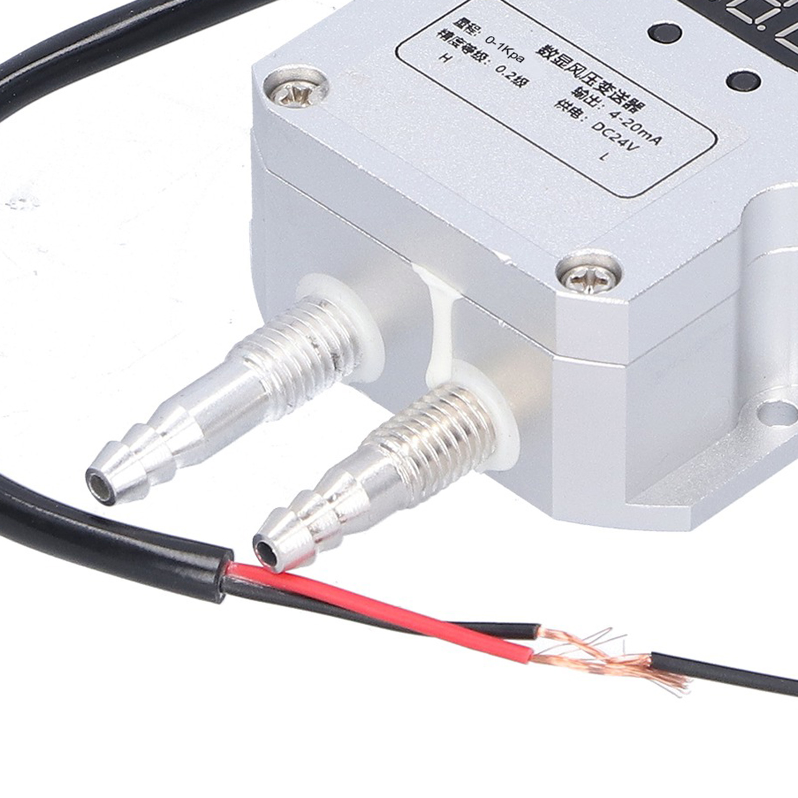 Digitaler Winddrucktransmitter Mit Anzeige, 4–20 Ma Dc, 24 V, Silber, 0–1 Kpa