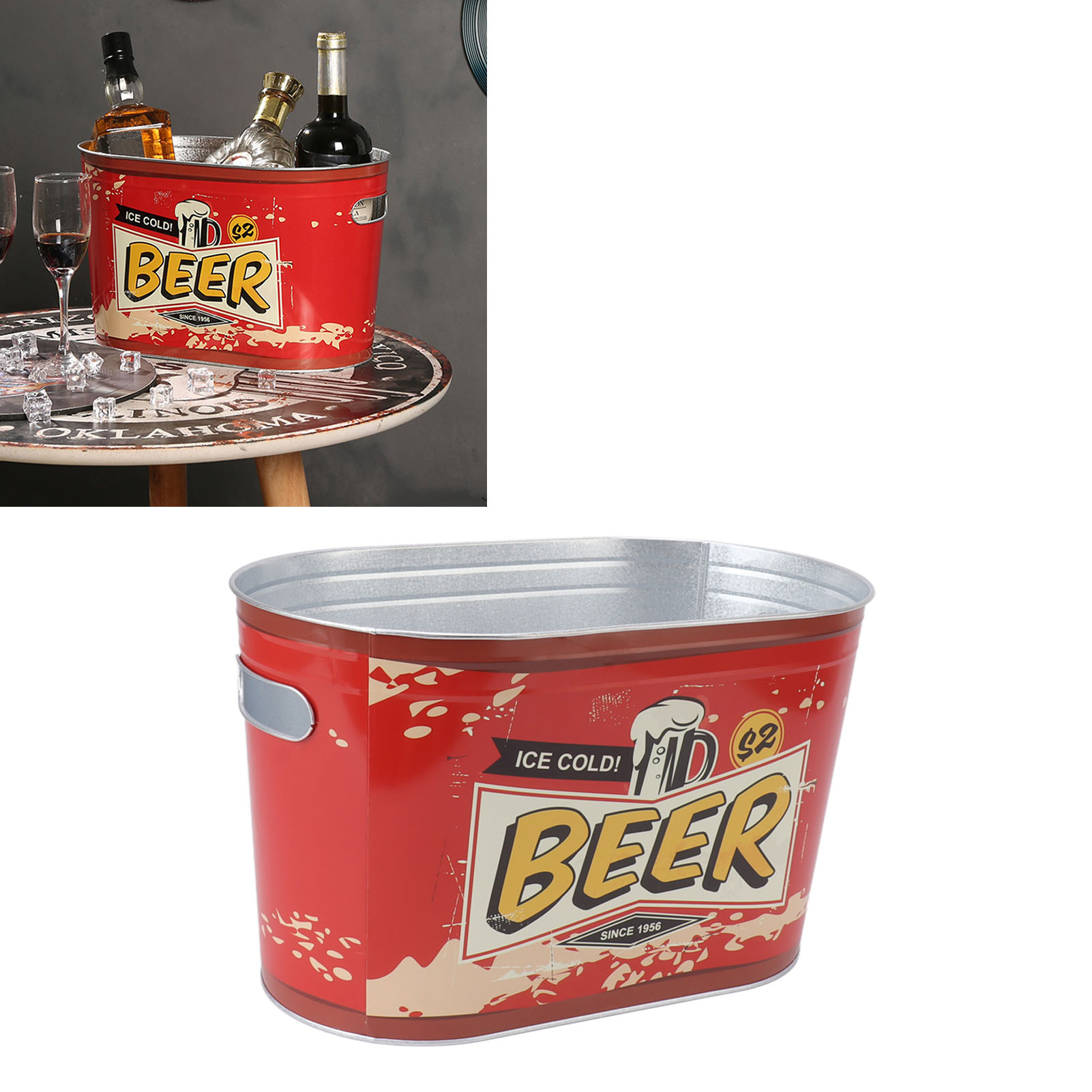 Eisbehälter Für Den Sommer Für Bars, Ktvs, Grillrestaurants Und Bars Gekühlte Bierkübel Trendige Mini-eiskübel Universal-eiskübel Für Kalte Getränke (2210d-0101--beer-small).