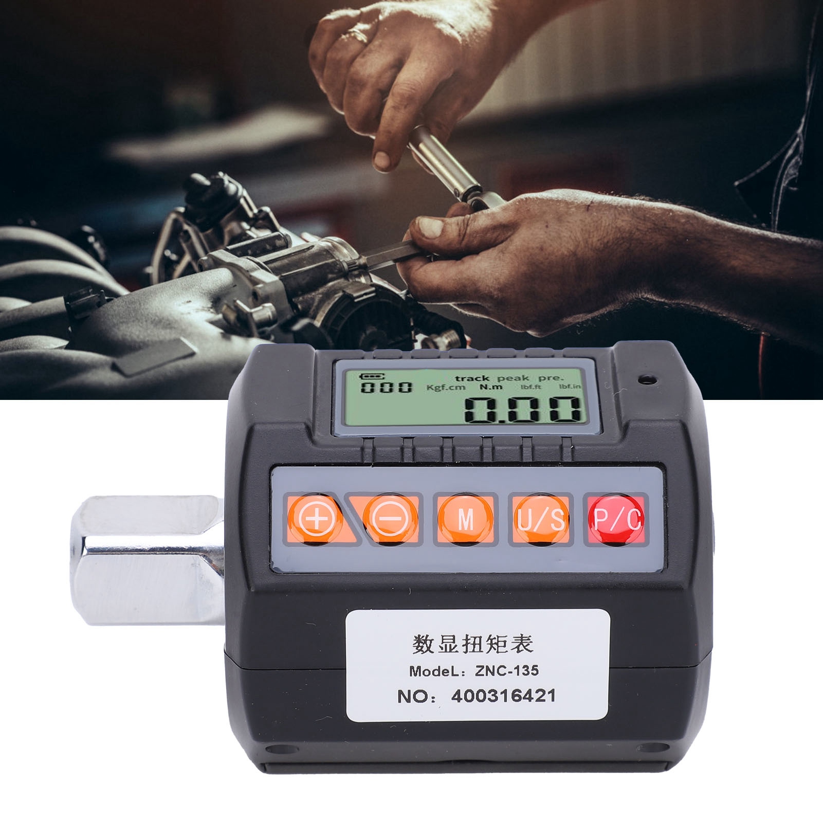 Set Aus 3 Digitalen Drehmomentschlüsseladaptern 13,5-135 Nm, 1/2", 3/8" Und 1/4" Stecknüssen, Ausschließlich Erhältlich Aus Überseelagern.