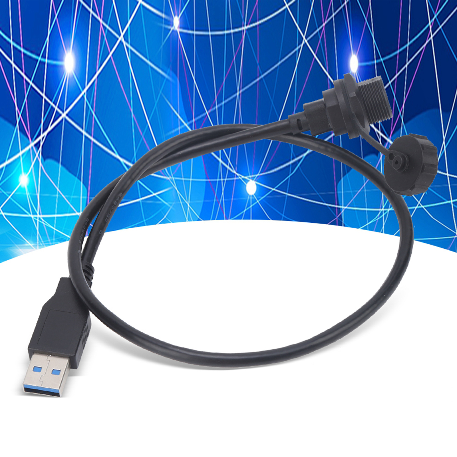 Wasserdichter Usb-anschluss E10tpc-tf-f/u3-am, Typ-c-buchse/usb-3.0-stecker Mit Kabel, Rückseitiger Stecker, 0,3 M