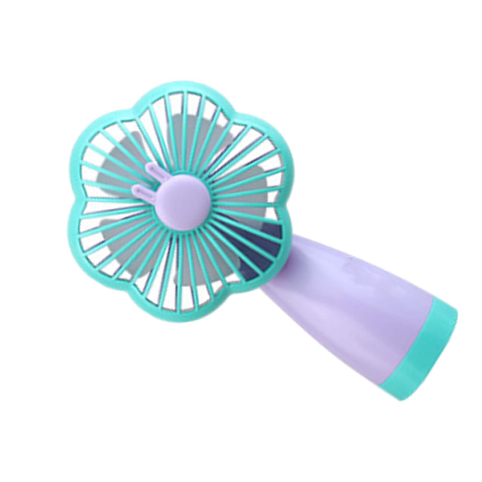 Tragbarer Taschenventilator, Mini-leiseventilator, Usb-aufladbar Mit Licht, Ideal Für Studentenwohnheime, Büros, Für Den Mobilen Einsatz, Perfekt Für Instagram, Ideal Für Studenten, Himmelblau.