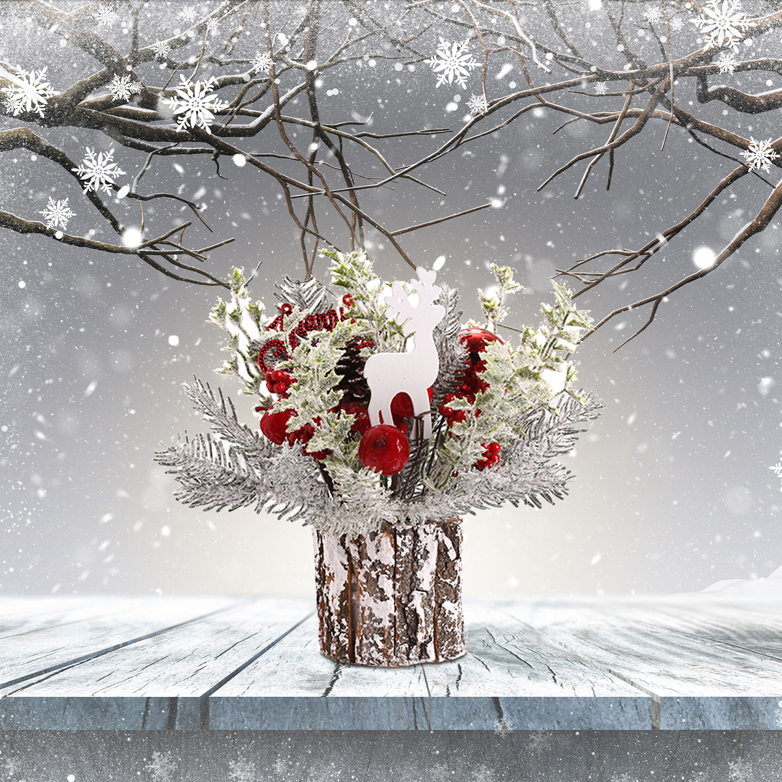 35 Cm Großer, Beflockter Tannenzapfen Als Weihnachtsbaumschmuck, Ein Miniatur-weihnachtsbaum Für Die Inneneinrichtung, Schaufenster Und Büros.