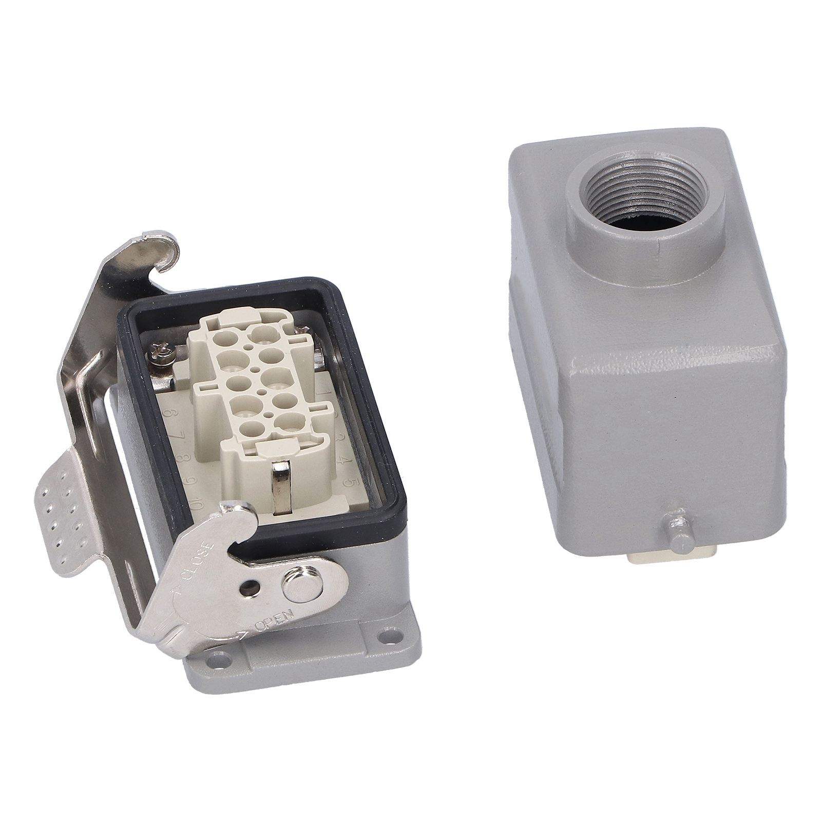Robuster 10-poliger Single-eject-steckverbinder Für Industrielle, Abgedichtete Und Luft- Und Raumfahrtanwendungen.