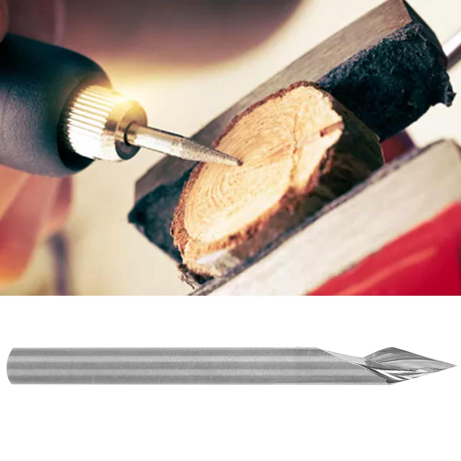 3,175 Mm Gravierfräser, 3,17530°0,140l, Für Holzgravurwerkzeuge.