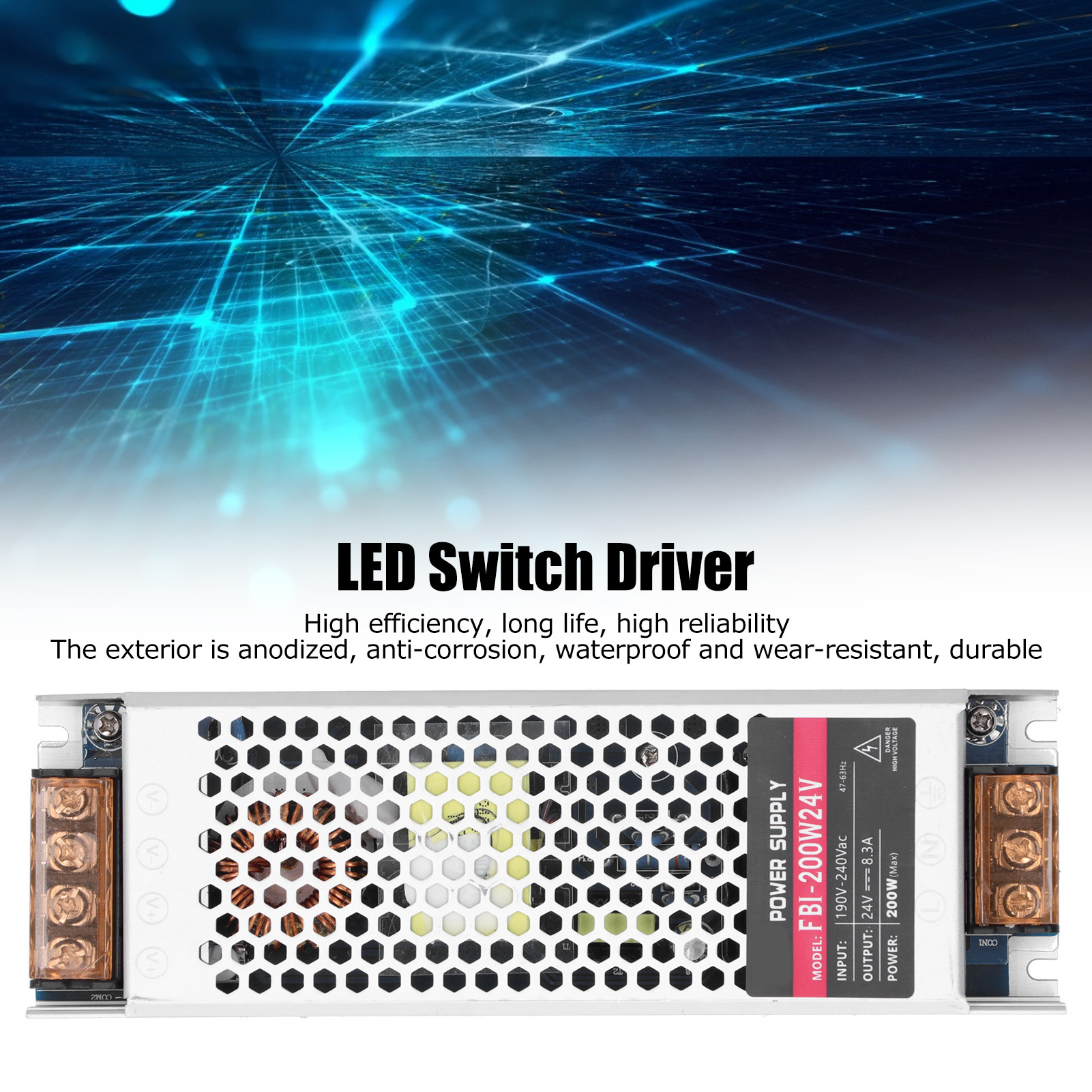 Schaltnetzteil Für Led-streifen Der Fbi-serie Für Den Innenbereich, 200 W, 190–240 V Dc, 24 V Ac