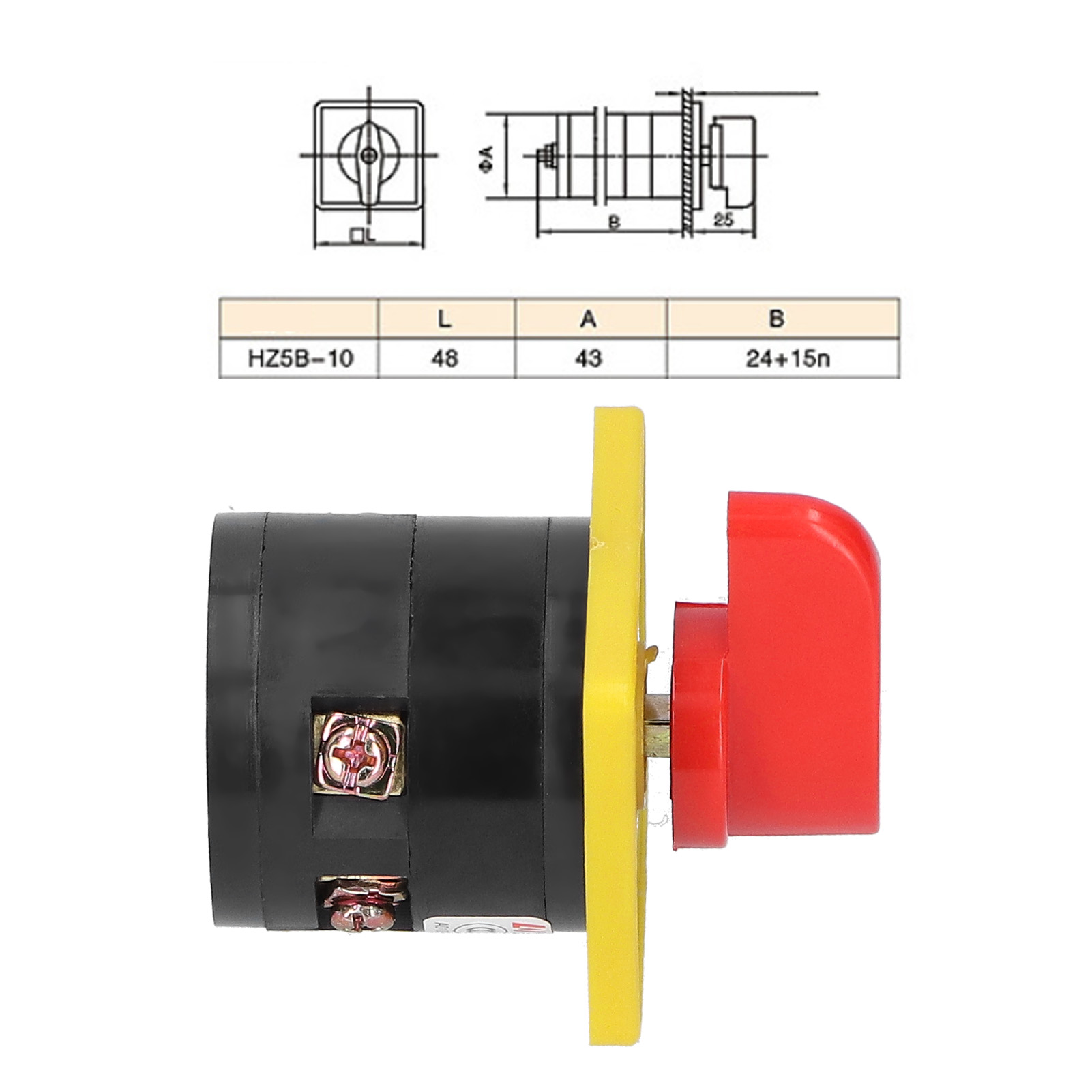 Hz5b-10d001/1 380/10a Universal-kombinationsschalter
