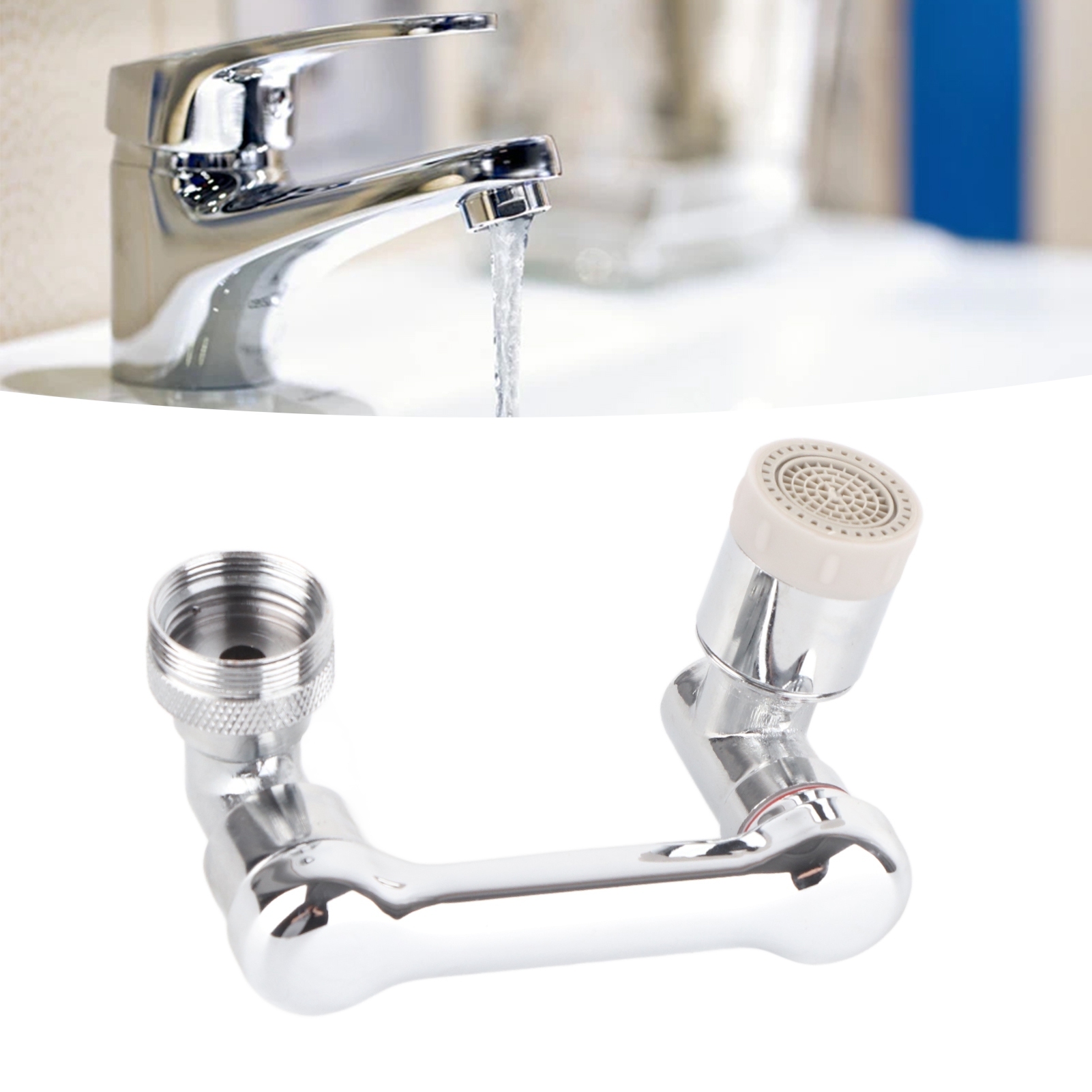 Roboterarm Mit Filter, Universeller Strahlregler Für Wasserhähne, Drehbarer Waschbeckenhahn, Spritzschutzgeeigneter Wc-hahn