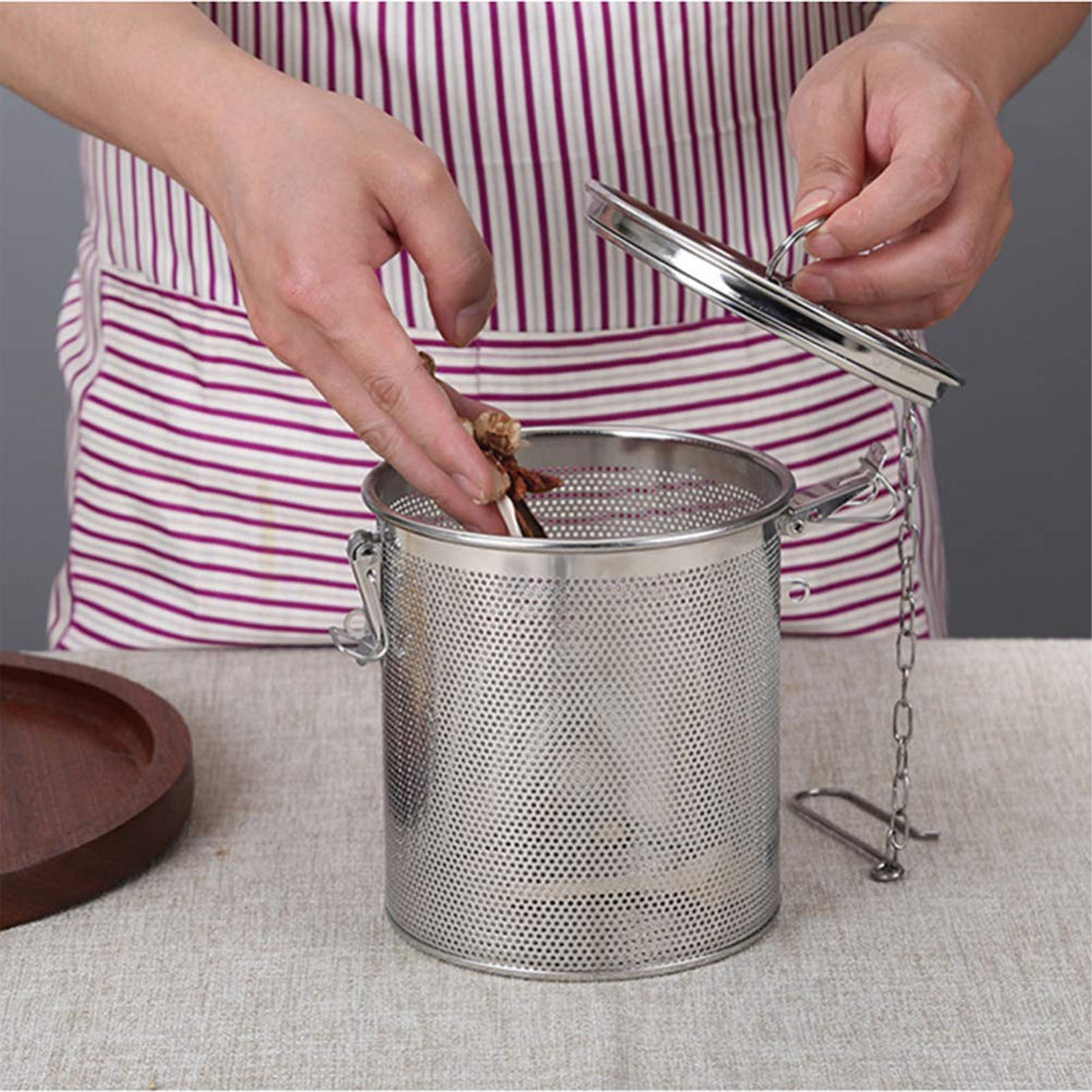 Gewürze, Gewürzkugeln, Teekörbe, Siebkörbe, Schmorbrühenkörbe, Brühebehälter (12 Cm Durchmesser)