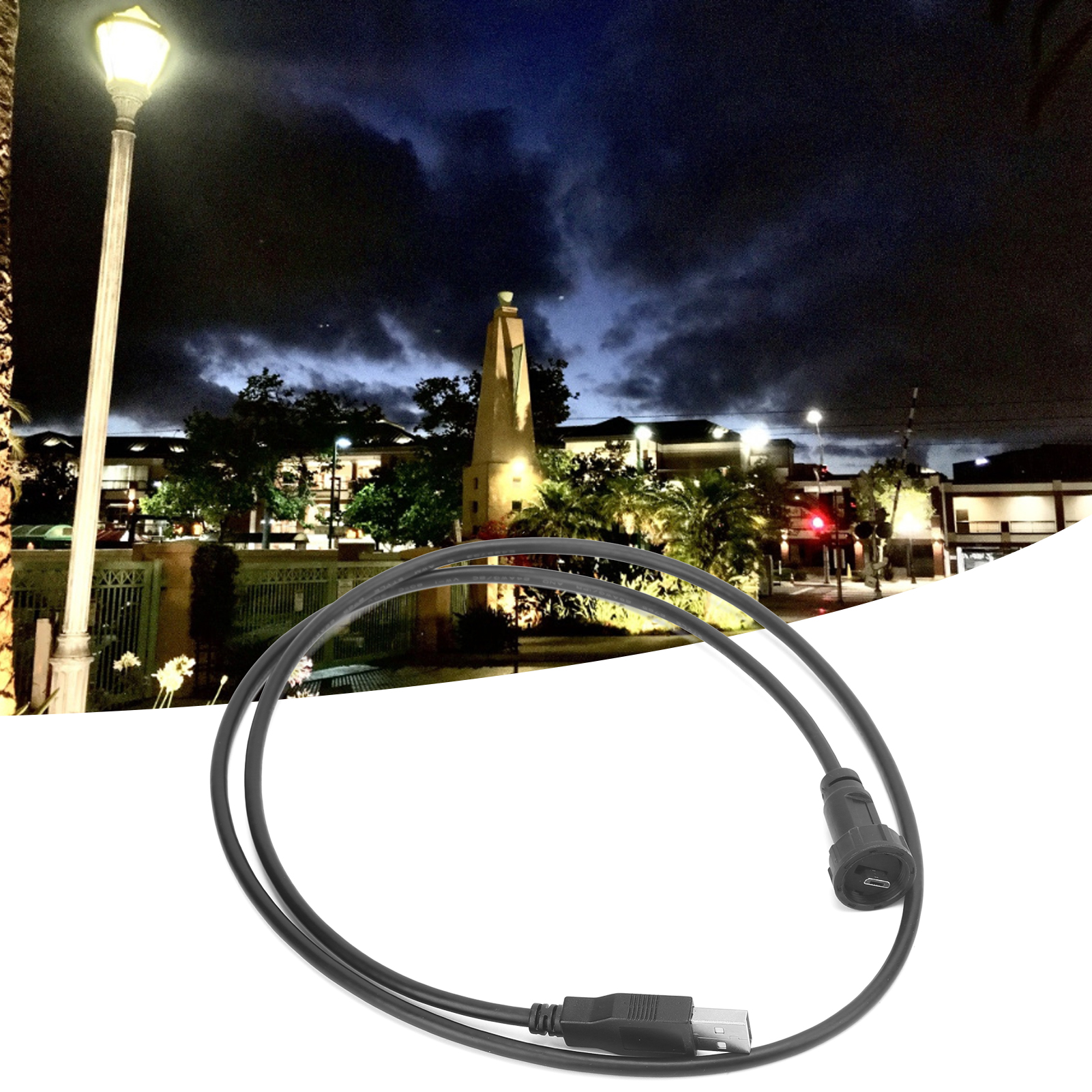 Wasserdichter Usb-anschluss E10mc-ta-m/u2-am, Micro-usb-stecker/usb 2.0-stecker, Mit 1 M Kabel.