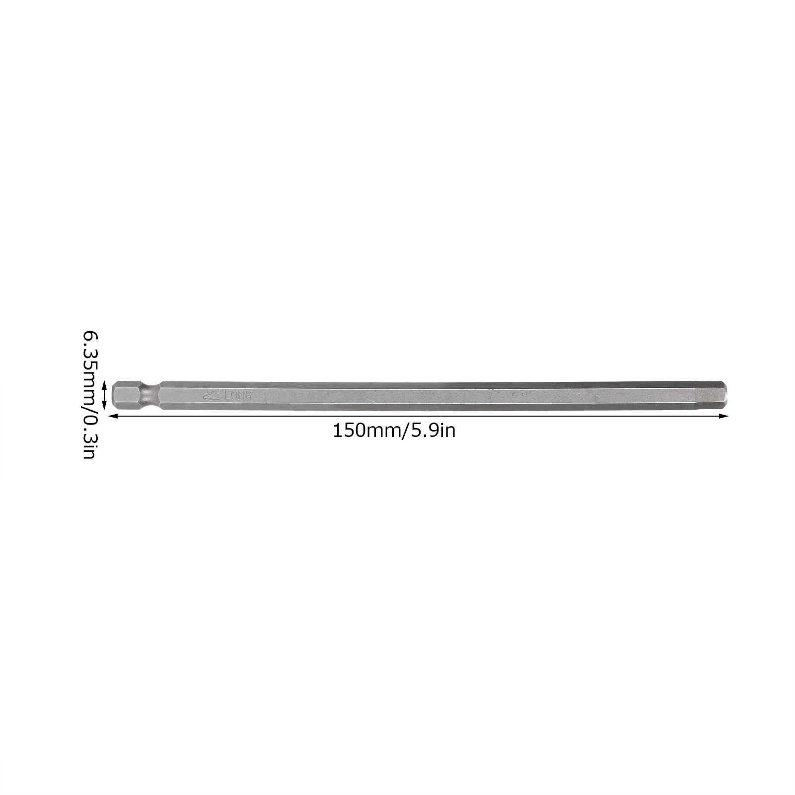 6-mm-innensechskant-schraubendreherbit, Gehärteter Elektroschraubendreherbit Mit Magnetischer Spitze, S1/4, 150 Mm
